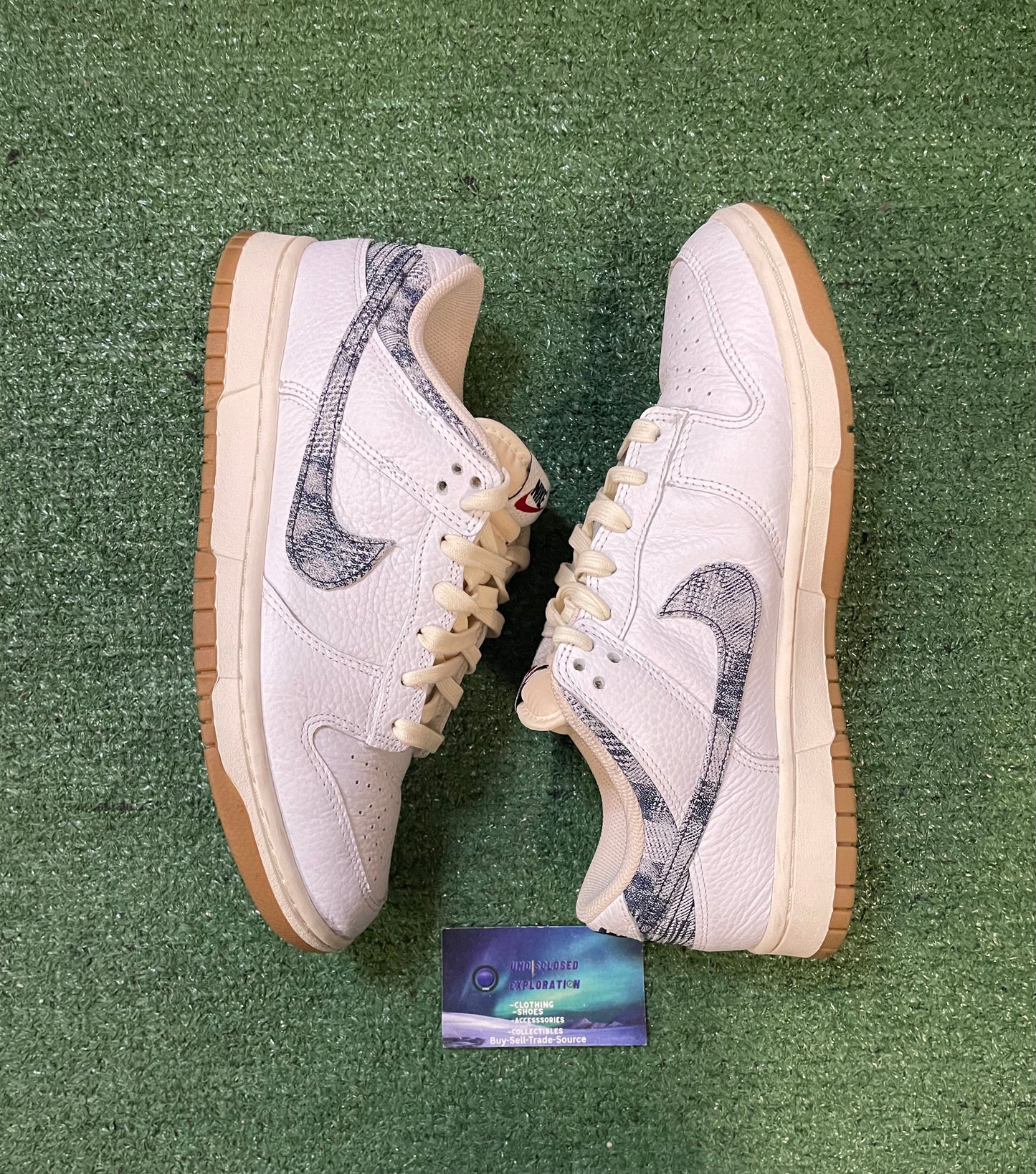 Nike Dunk low washed denim size 9.5men/11women