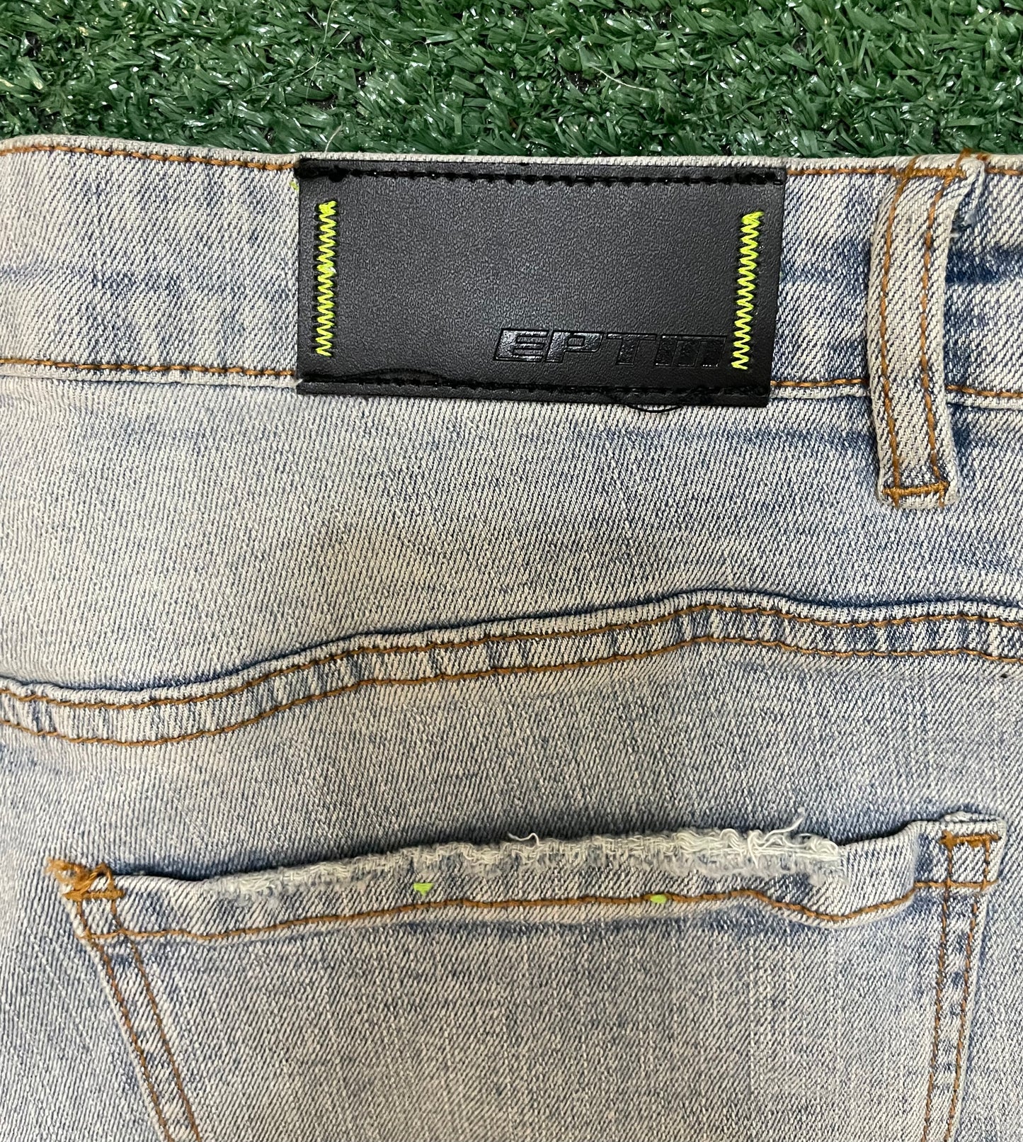 Eptm skeleton flare jeans
