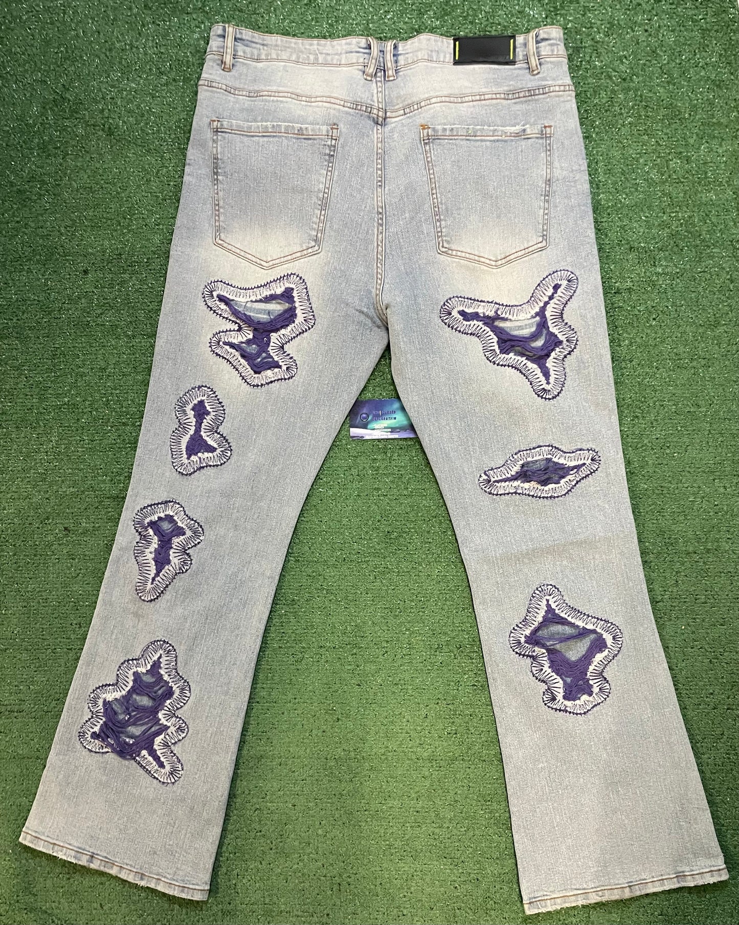 Eptm skeleton flare jeans