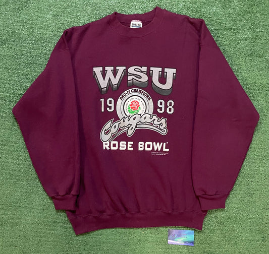 Vintage 1998 Rose bowl  PAC 10 champions WSU Washington state university crewneck