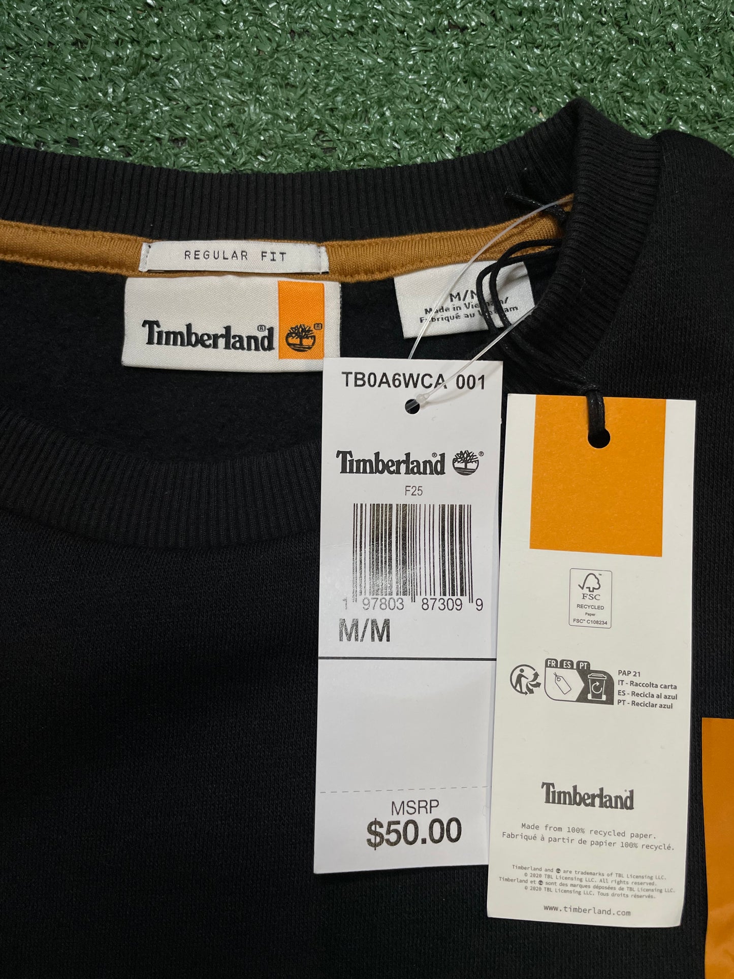 Timberland black & brown crewneck