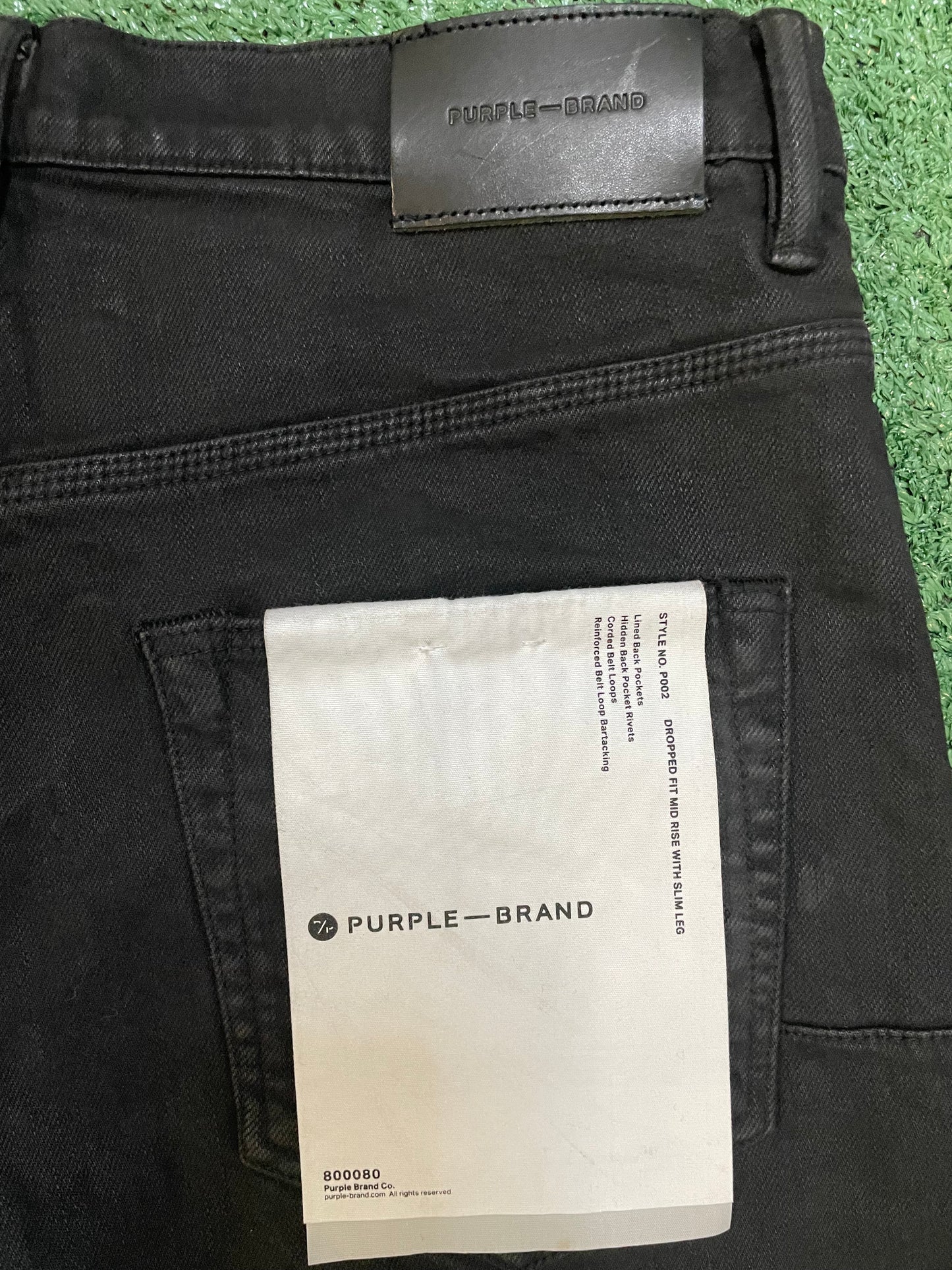 Purple Brand Bleached black raw jeans