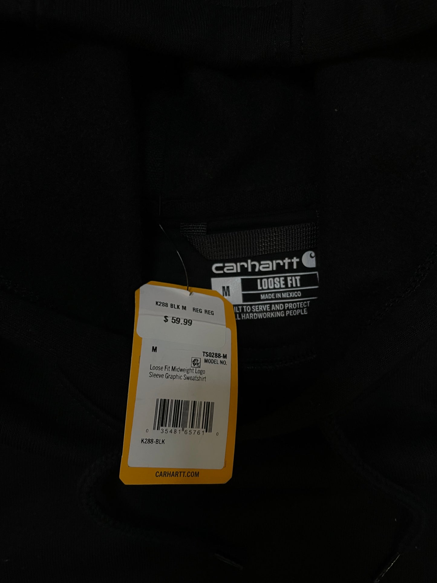 Carhartt K288 spellout black hoodie