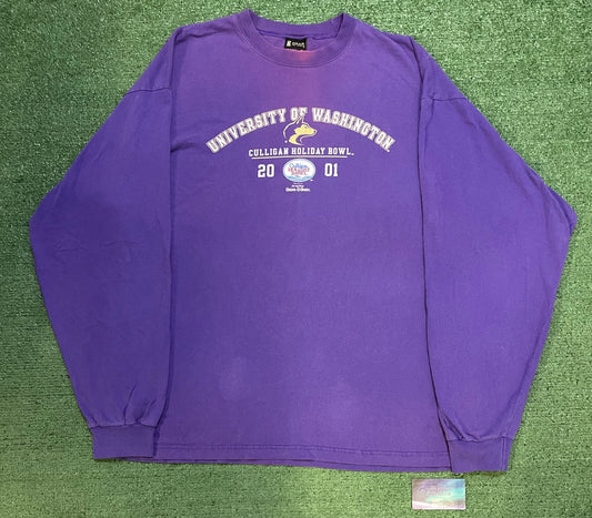 Vintage 2000s University of Washington UW culligan holiday bowl longsleeve