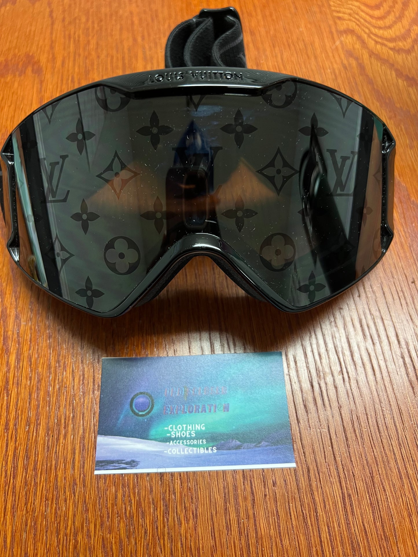 Louis Vuitton LV snowboard ski mask goggles black