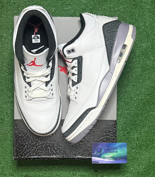 Jordan 3 Cement Grey 11 Men/12.5 Women “Preowned”