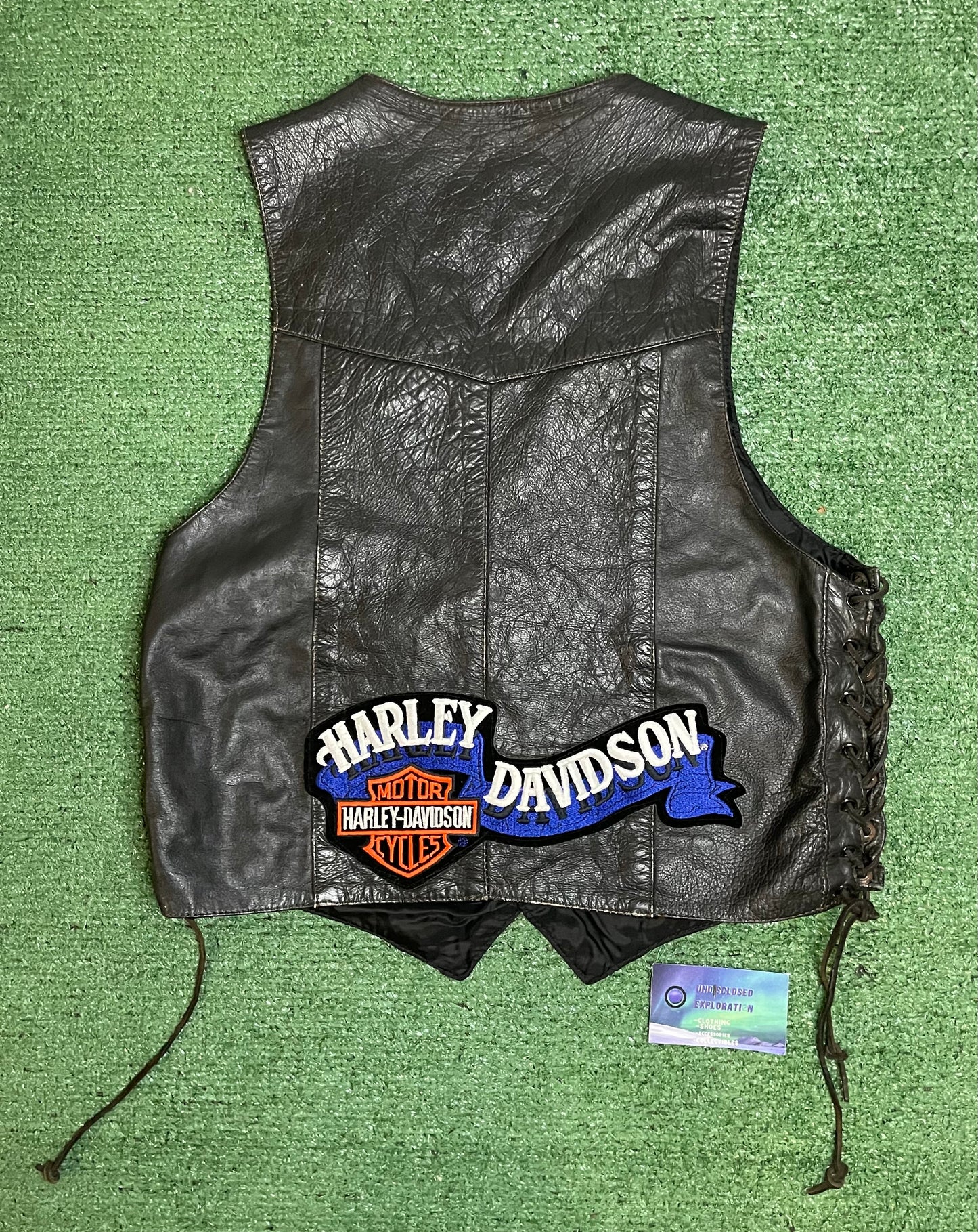 Vintage 1990s Harley Davidson leather vest