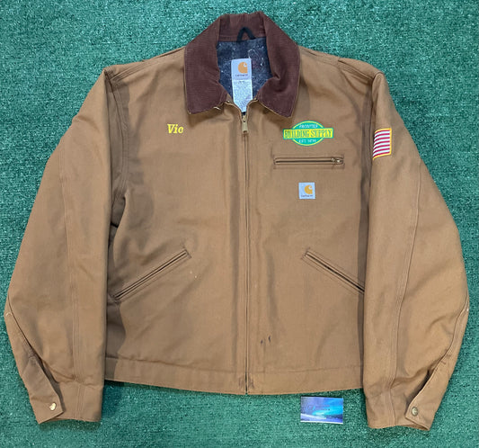 Vintage 2000s Carhartt Detroit tan jacket