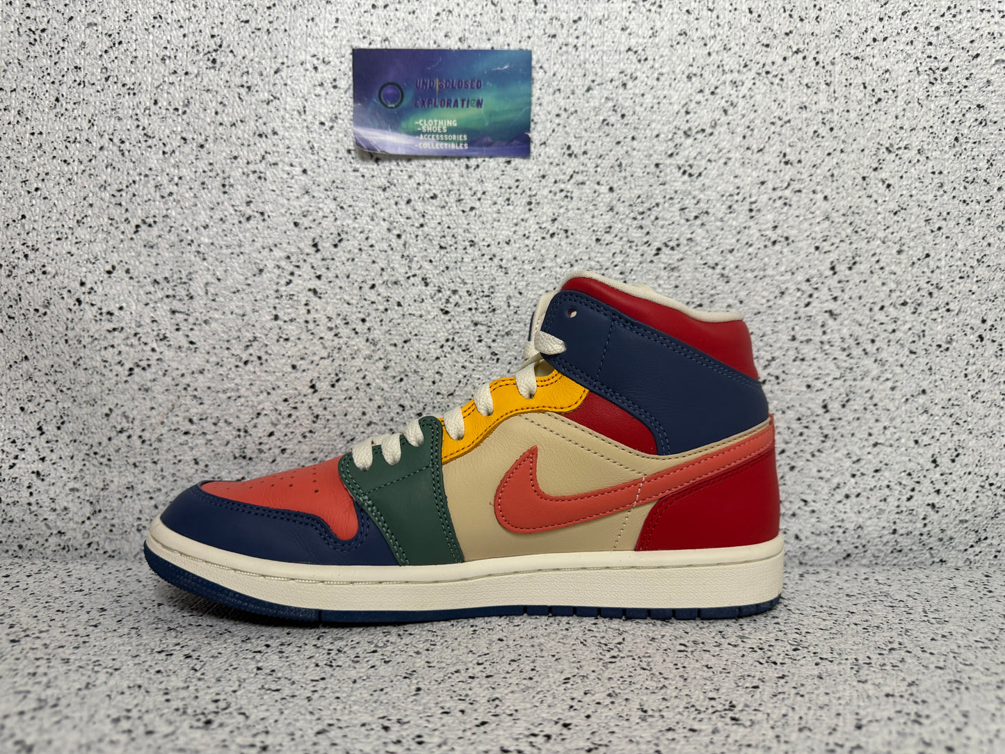 Jordan 1 Mid Multi Color 7 Youth/8.5 Women “Preowned”