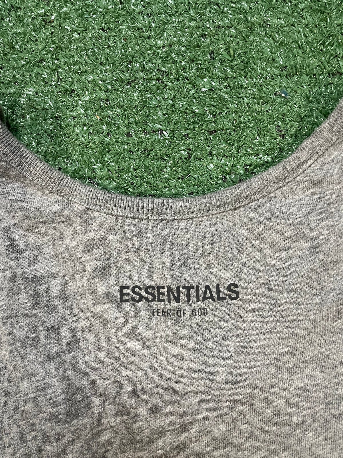 Fear of God Essentials heather grey tank top
