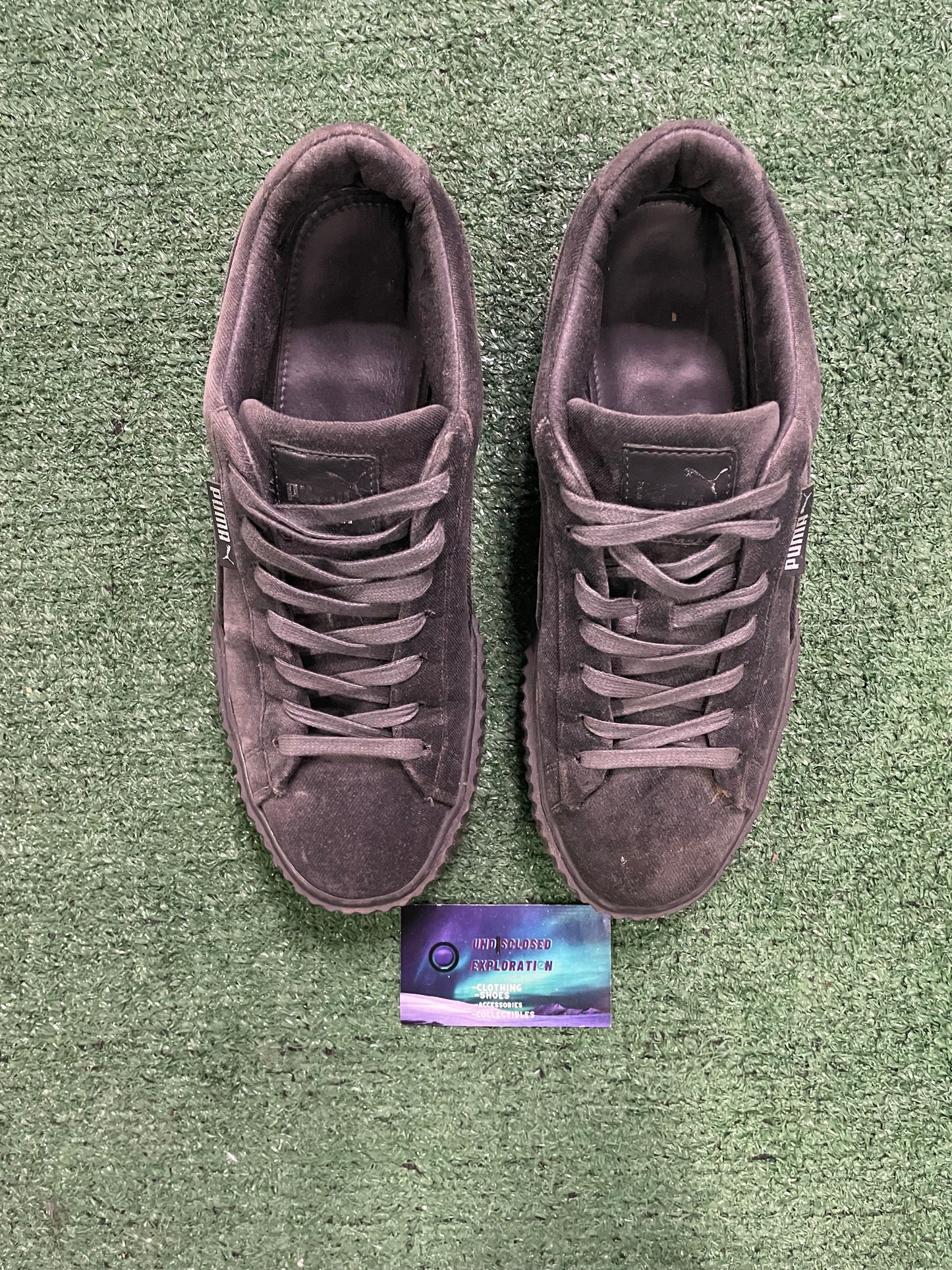 Puma X fenty glacier grey velvet creeper sneakers size 9men/10.5women