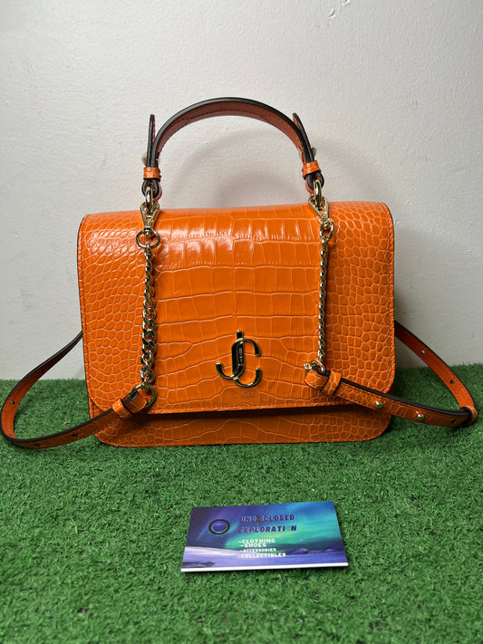 Jimmy Choo orange Top handle and shoulder bag