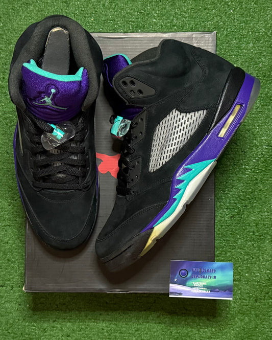 Jordan 5 Black Grape 2013 12 Men/13.5 Women “Preowned”