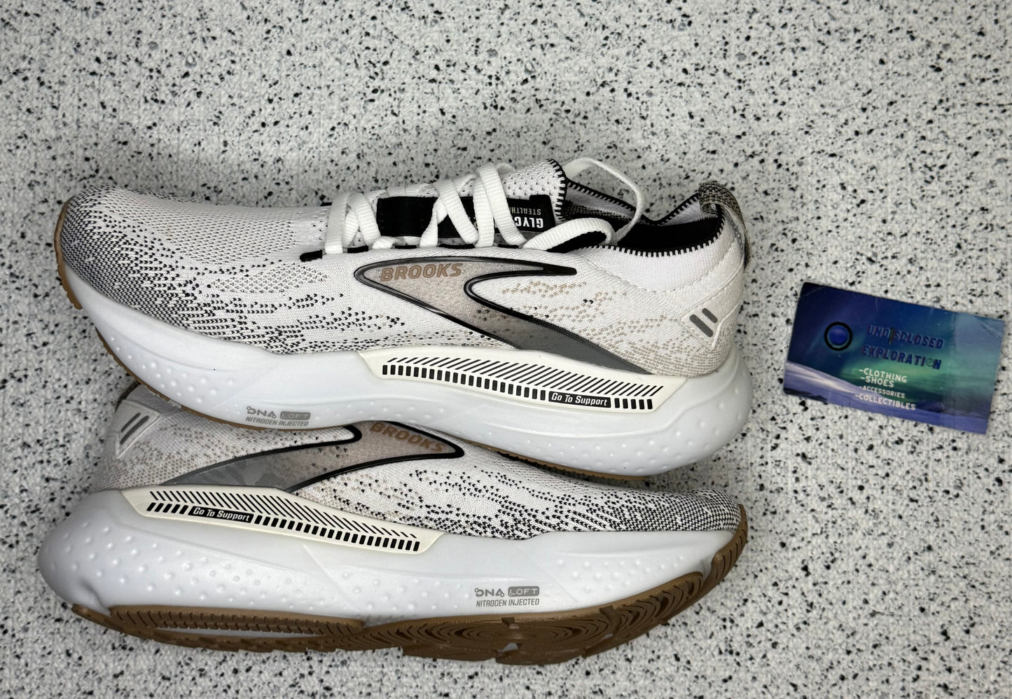 Brooks Glycerin Stealthfit GTS 21 White Grey Black