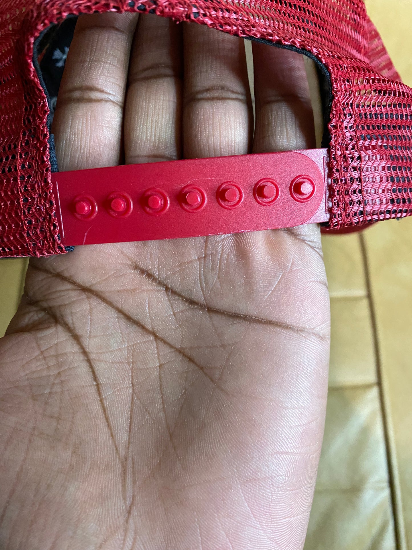 Chrome hearts red Hollywood trucker hat