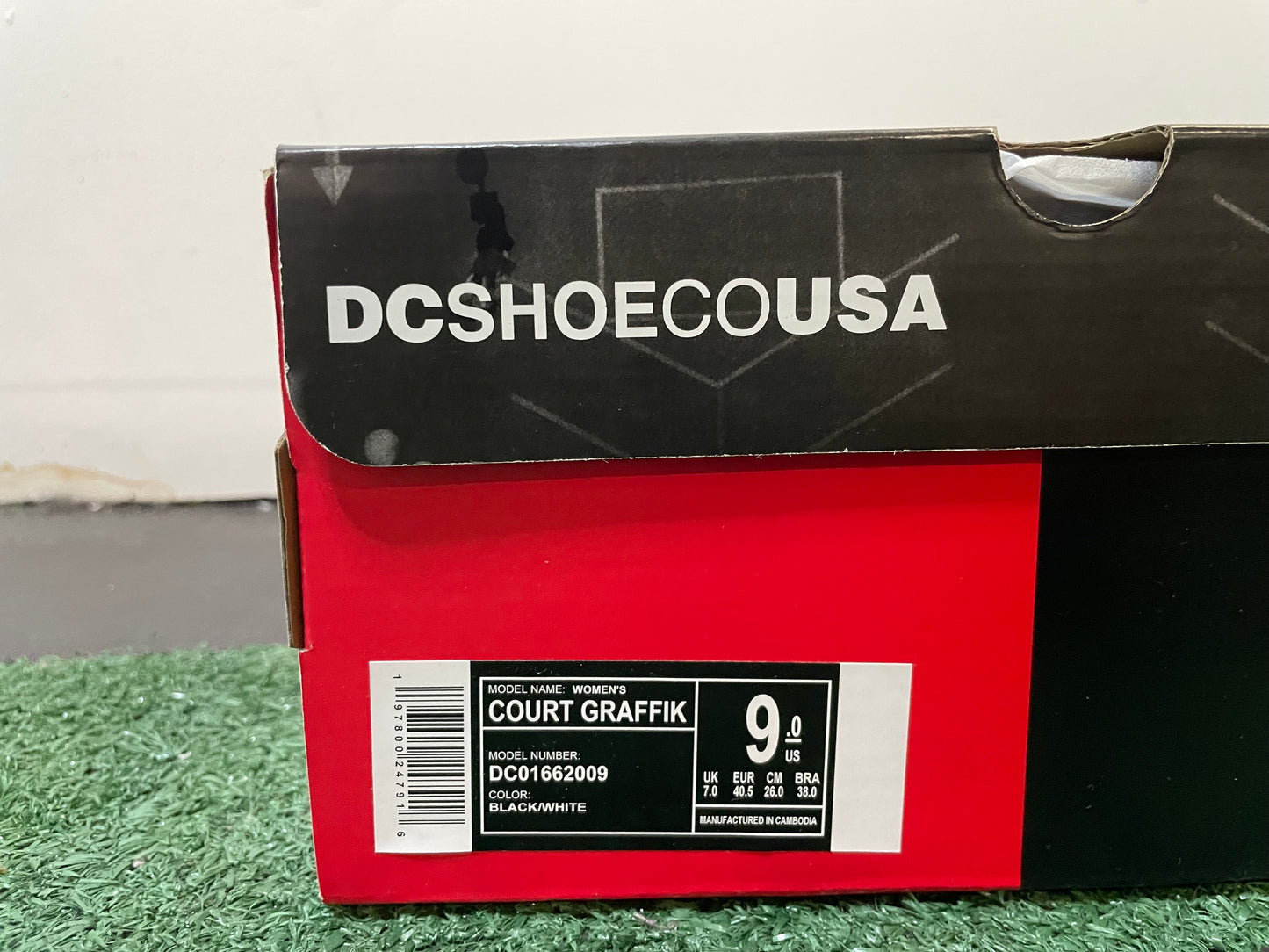 DC Court Graffik 3D Skate Shoe Black / White / Grey