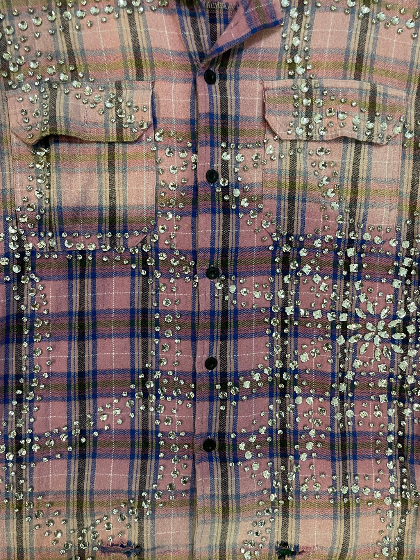 Vale rhinestone purple and pink flannel