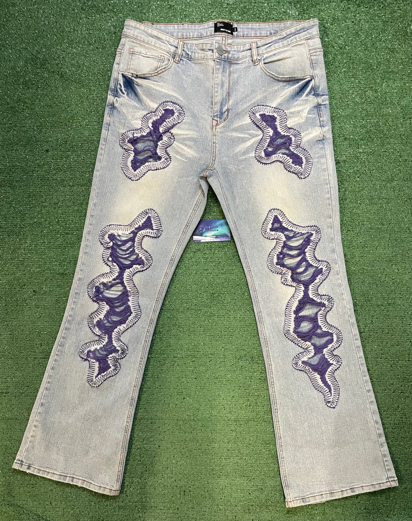 Eptm skeleton flare jeans