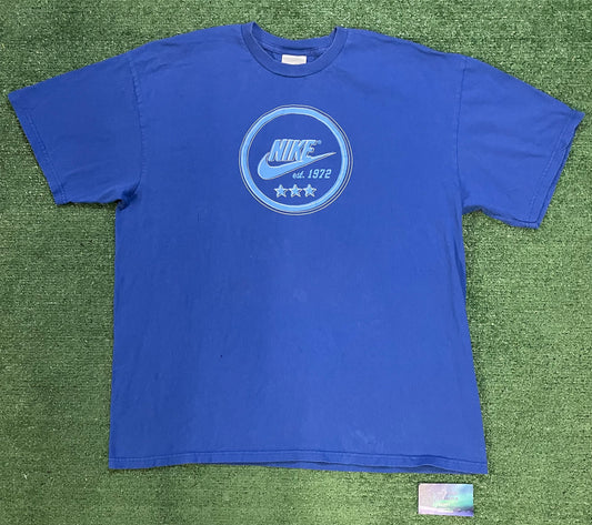 Vintage 2000s Nike Circle logo blue tee