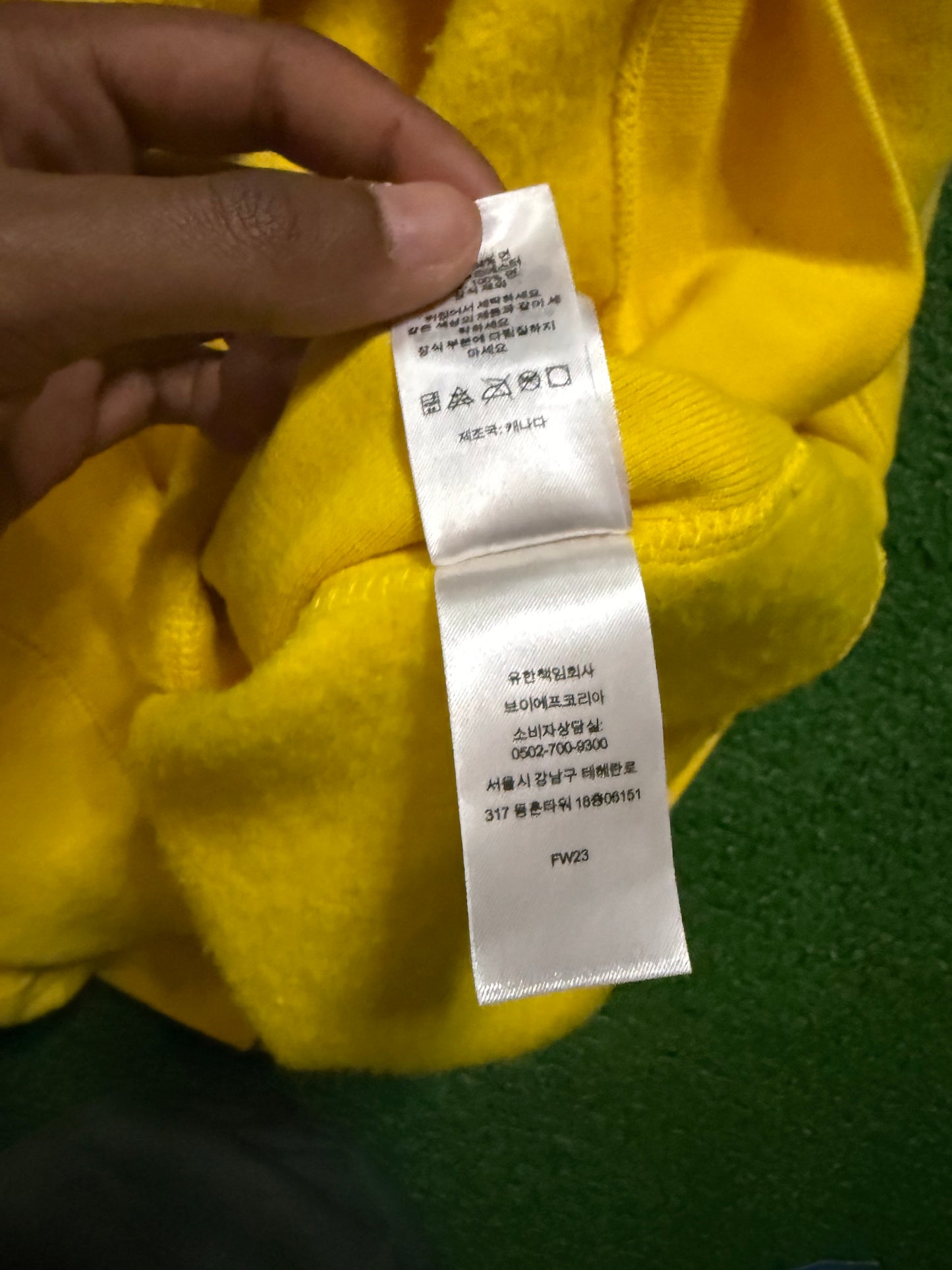 Supreme Raised Script Hoodie Yellow