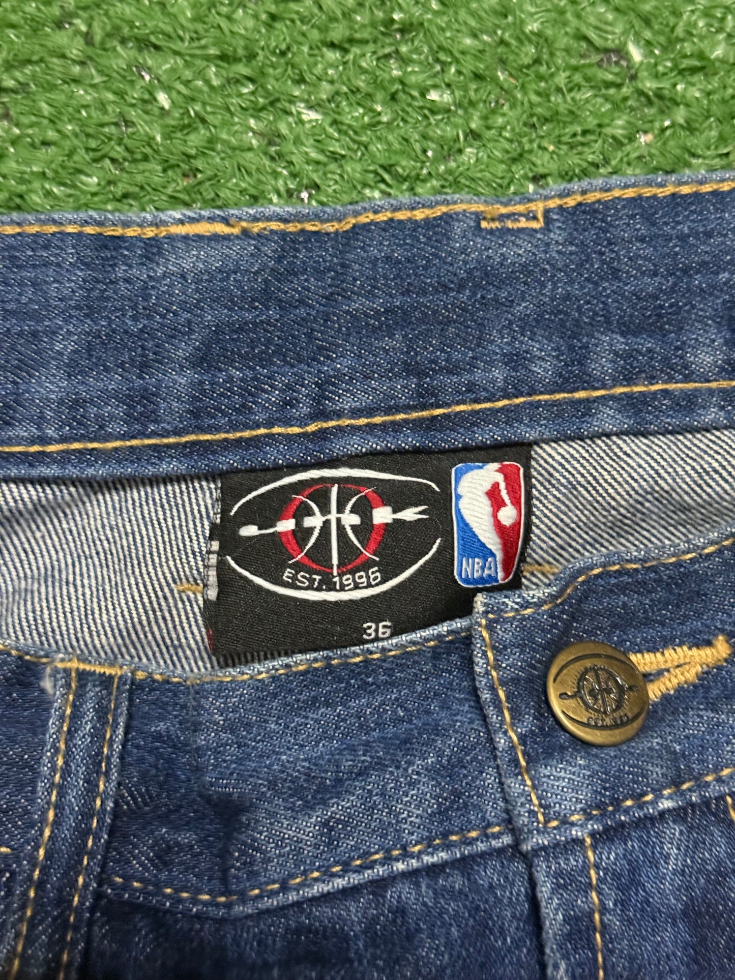 Vintage NBA Jeans UNK Brown Logos