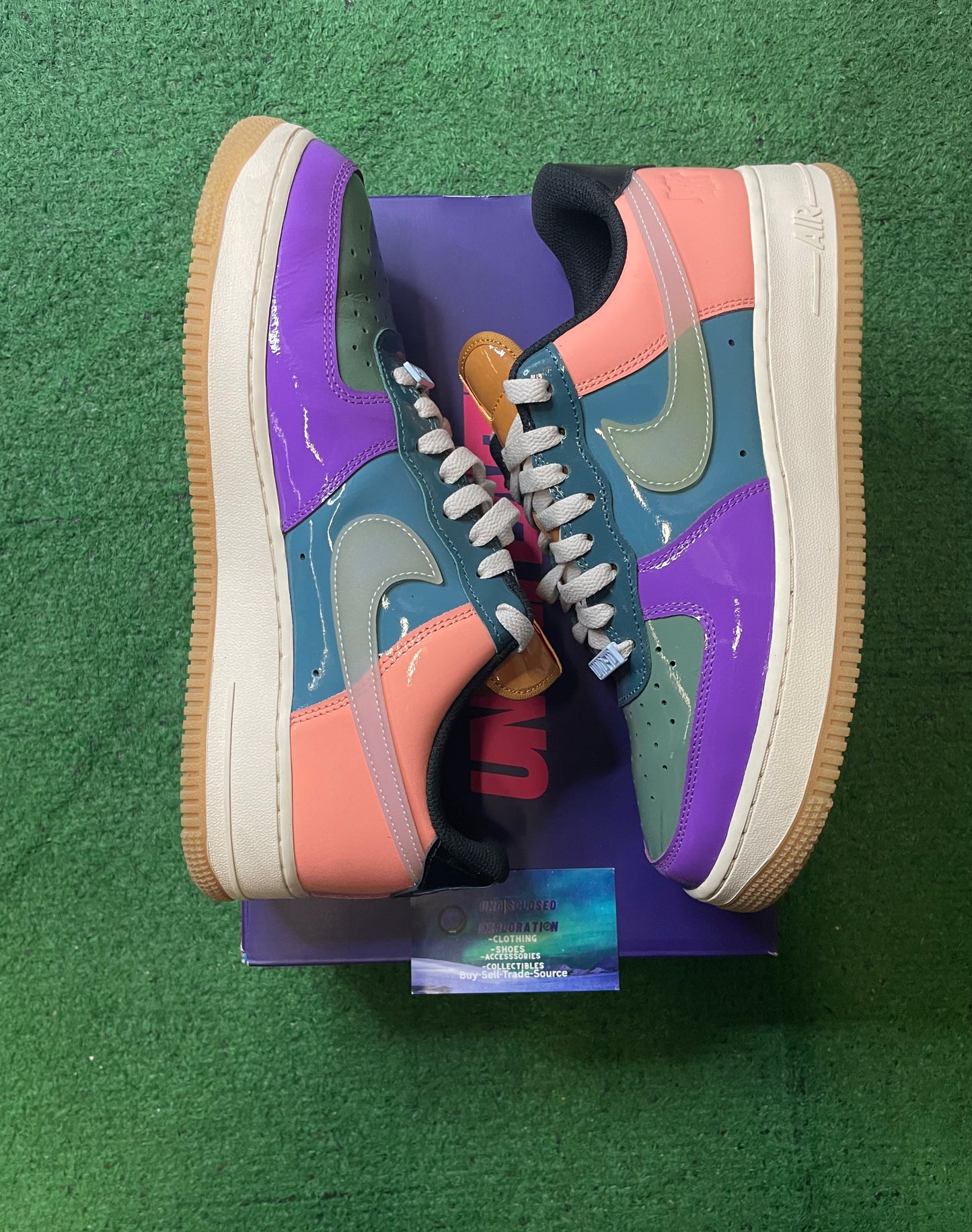 Nike X undefeated Air Force 1 low Celestine blue size 9.5men/11women