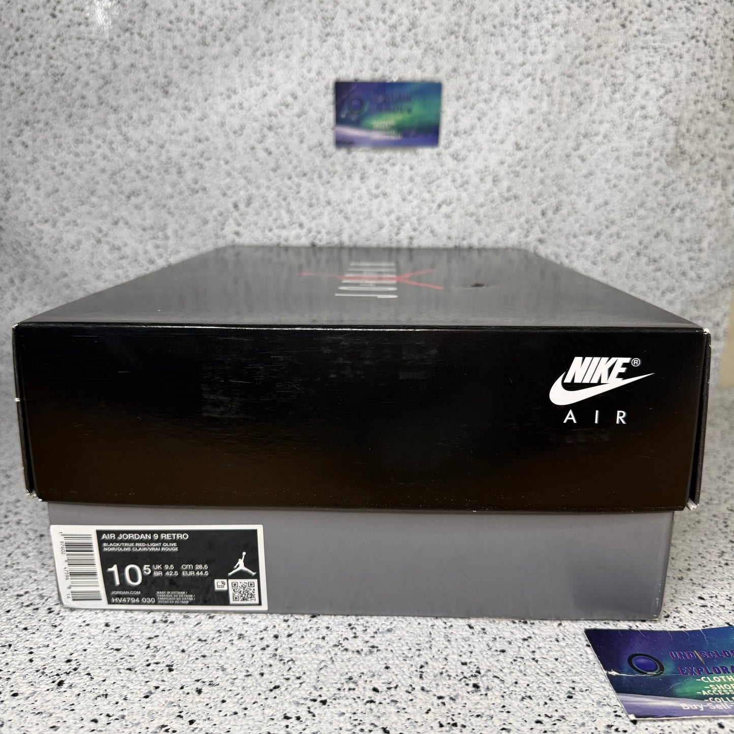 Jordan 9 Olive 10.5 Men/12 Women “Preowned”