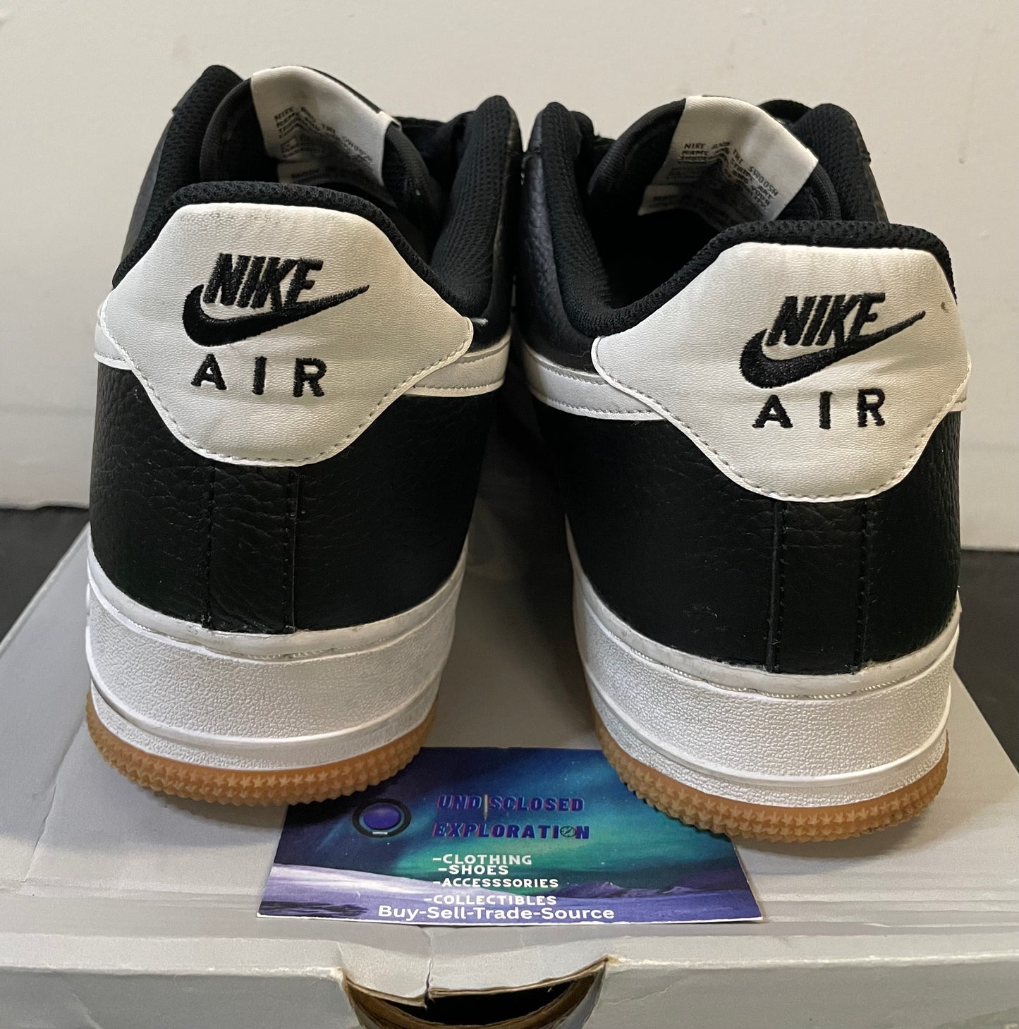 Nike Air Force 1 low black white gum size 11men/12.5women