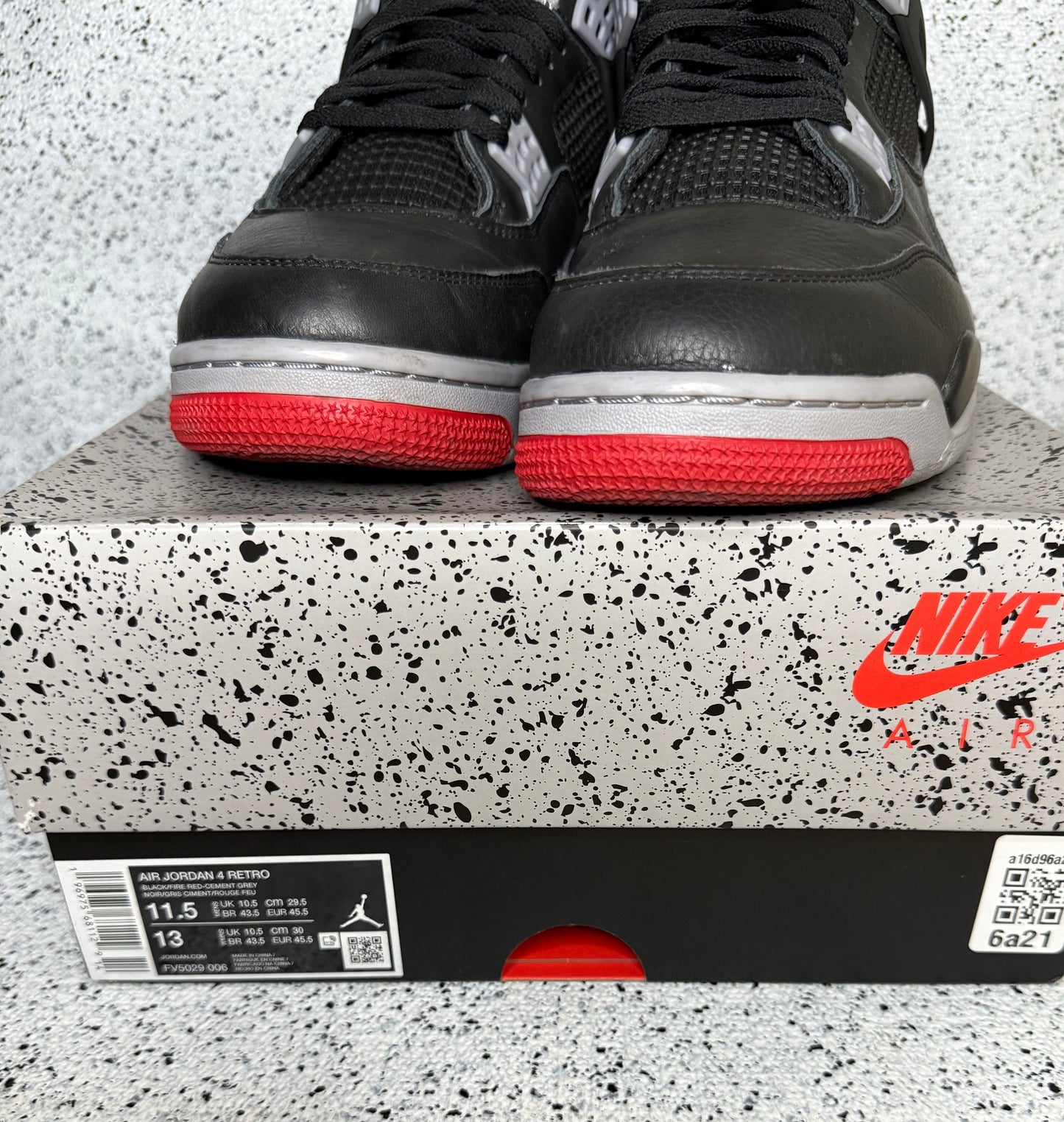 Jordan 4 Bred Reimagined 11.5 Men/13 Women “Preowned”
