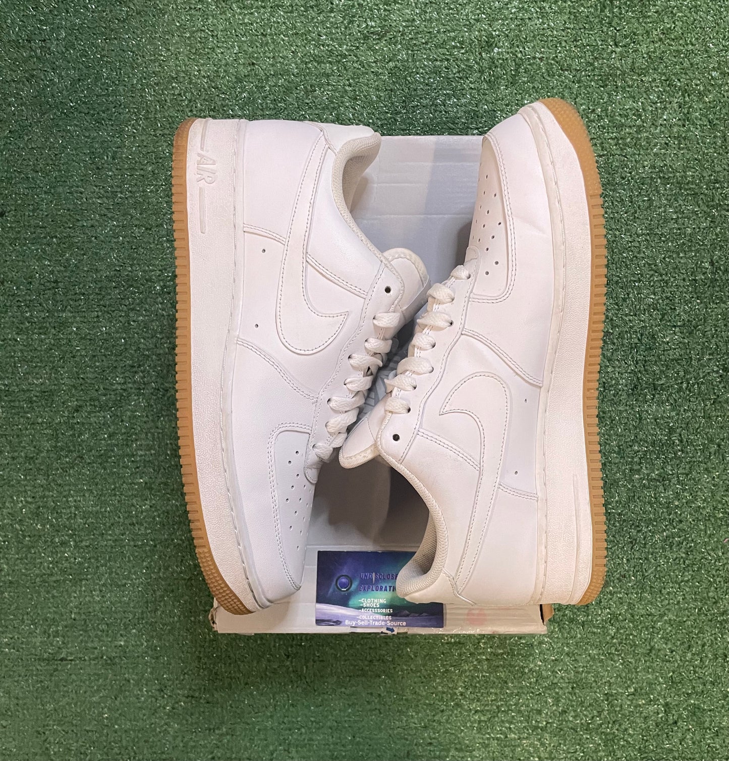 Nike Air Force 1 low white gum size 11men/12.5women