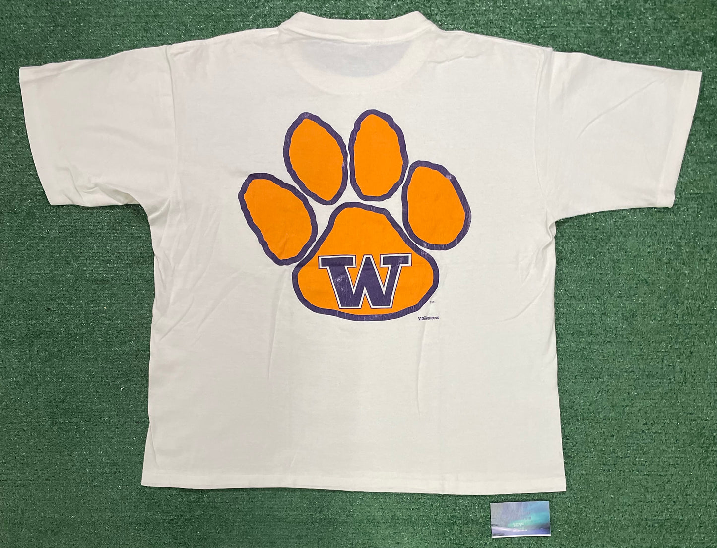 Vintage 1990s UW University of Washington huskies Pawprint tee