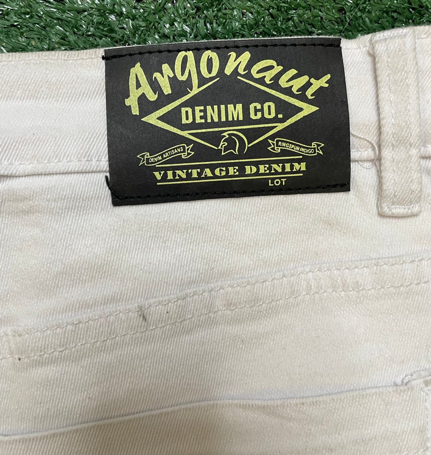 Argonaut white distressed denim jeans