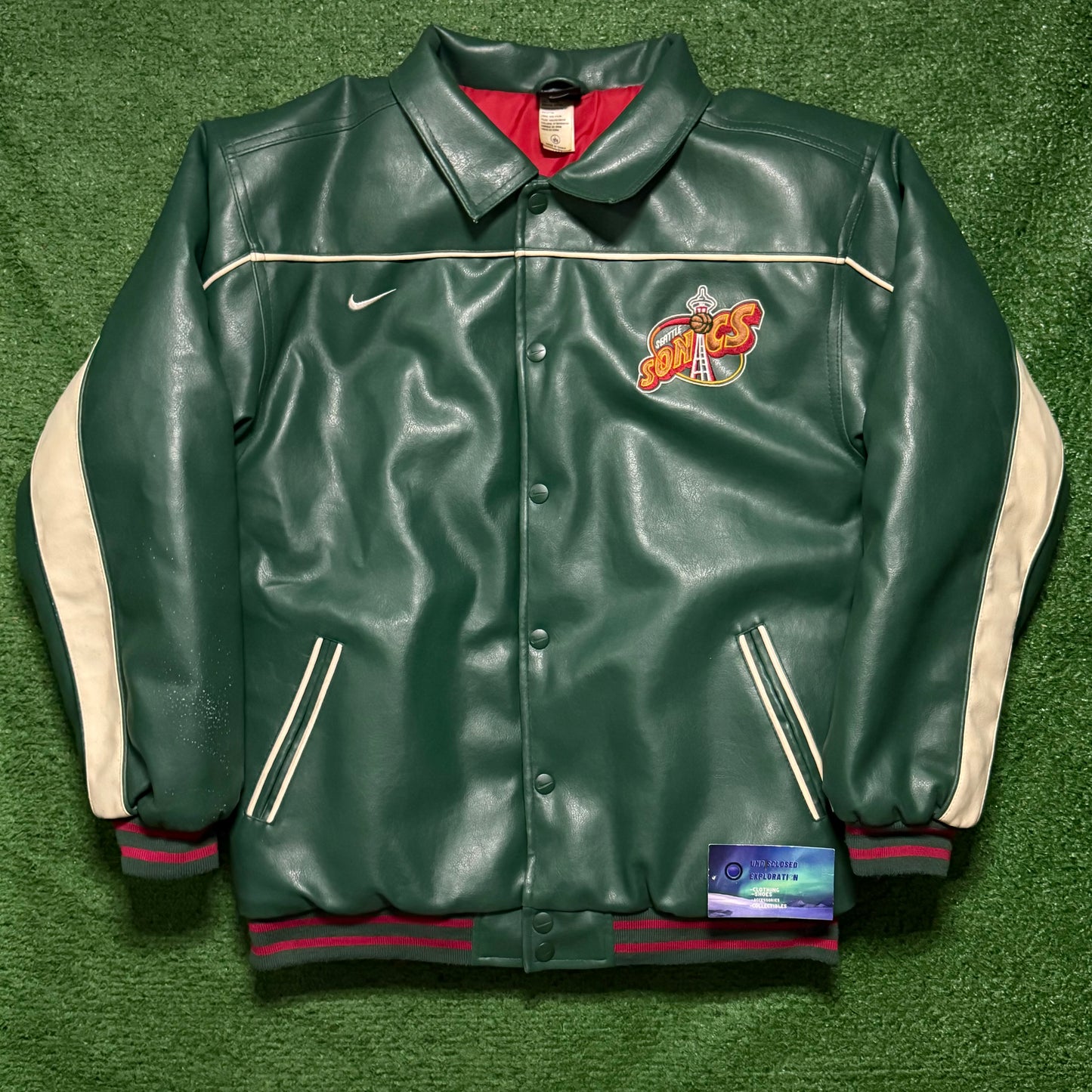 Vintage Youth Nike Seattle SuperSonics Leather Jacket