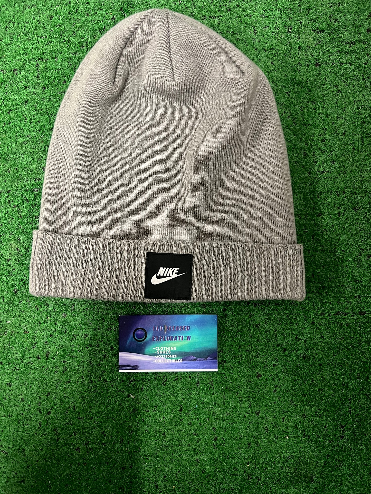 Nike grey cuff beanie