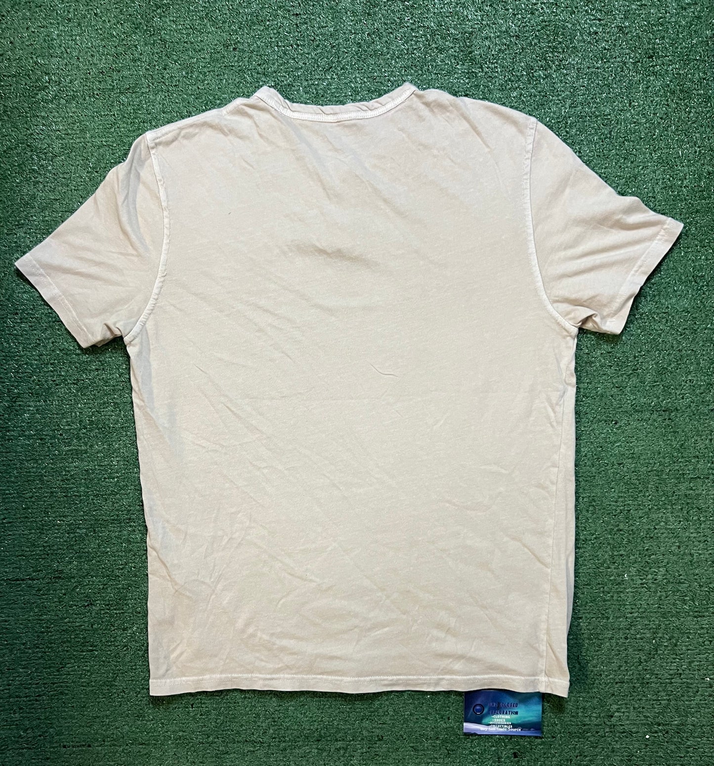Lucky brand beige short sleeve Henley shirt