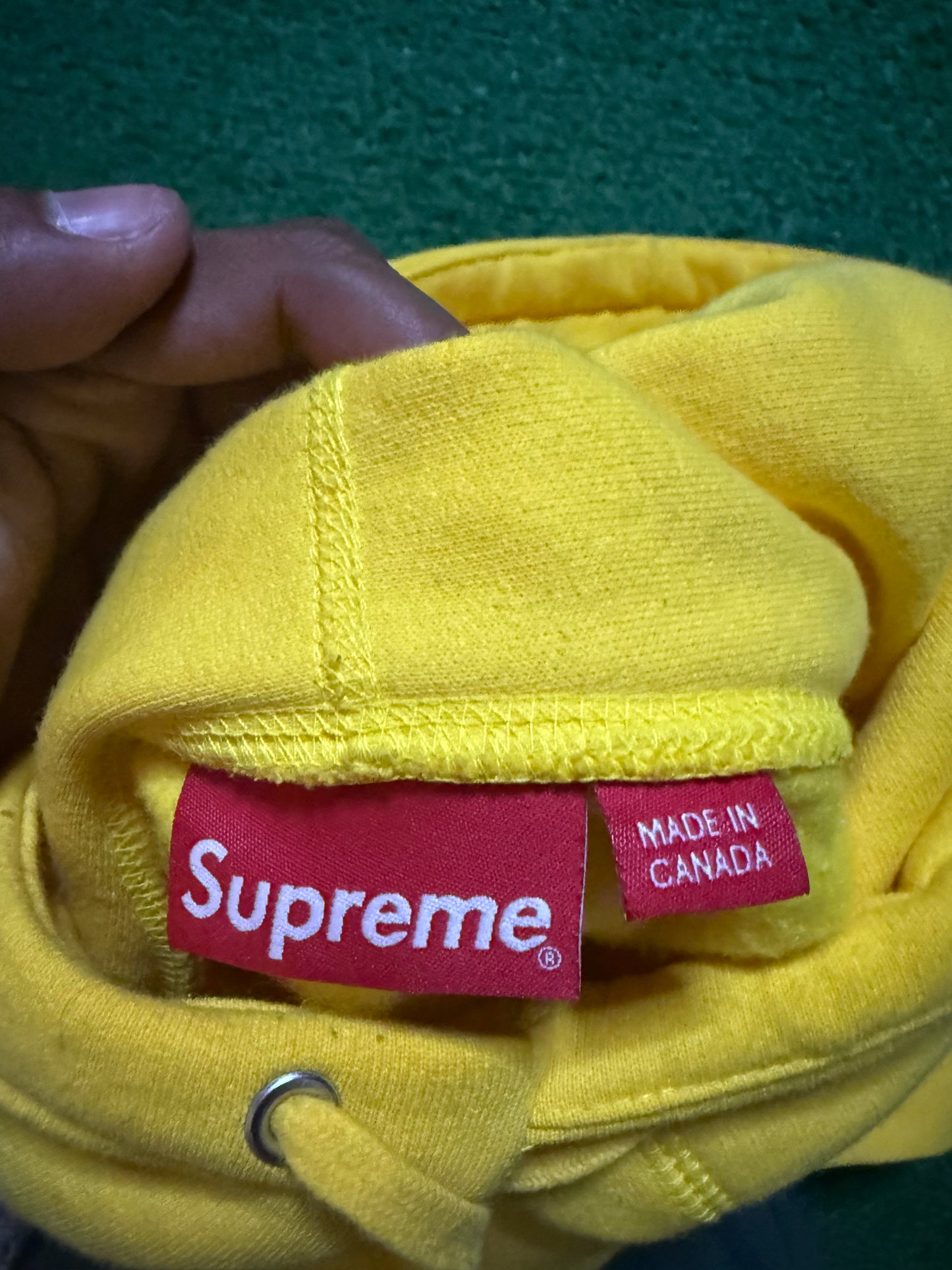 Supreme Raised Script Hoodie Yellow