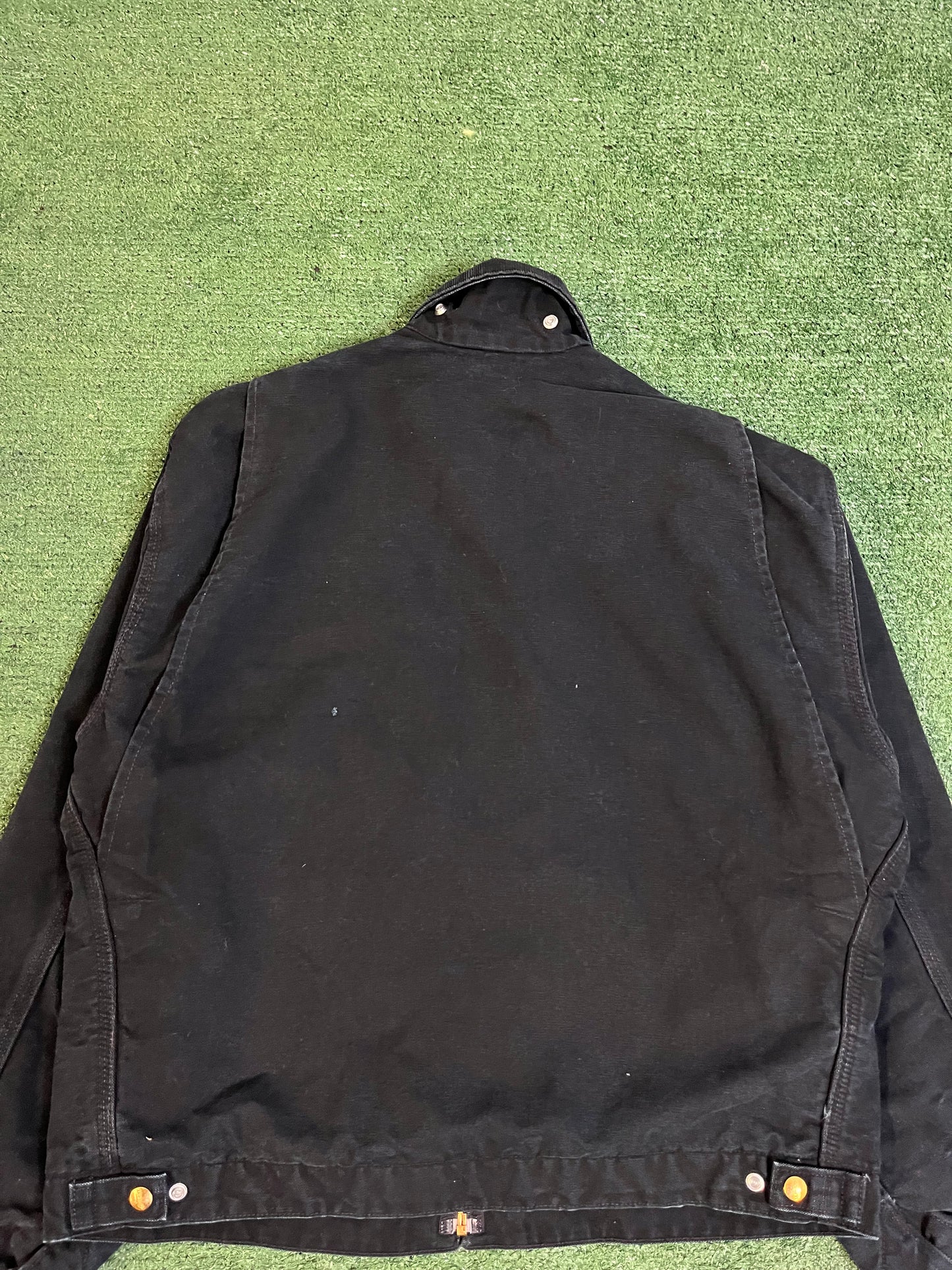 Vintage black carhartt Detroit embroidered jacket