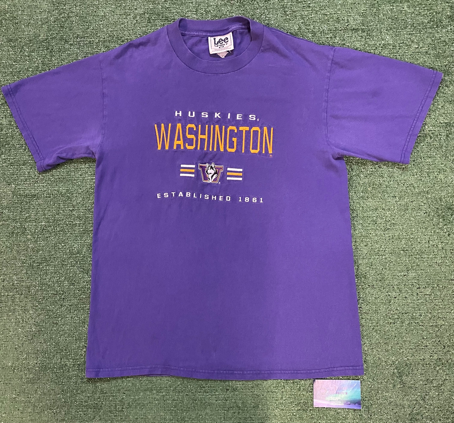 Vintage 1990s UW University of Washington embroidered Huskies tee