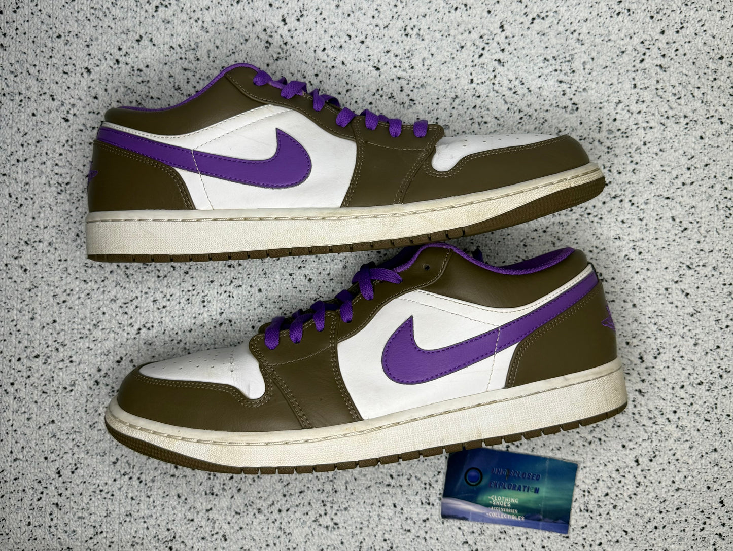Jordan 1 Low Palomono Purple Mocha 13 Men/14.5 Women “Preowned”
