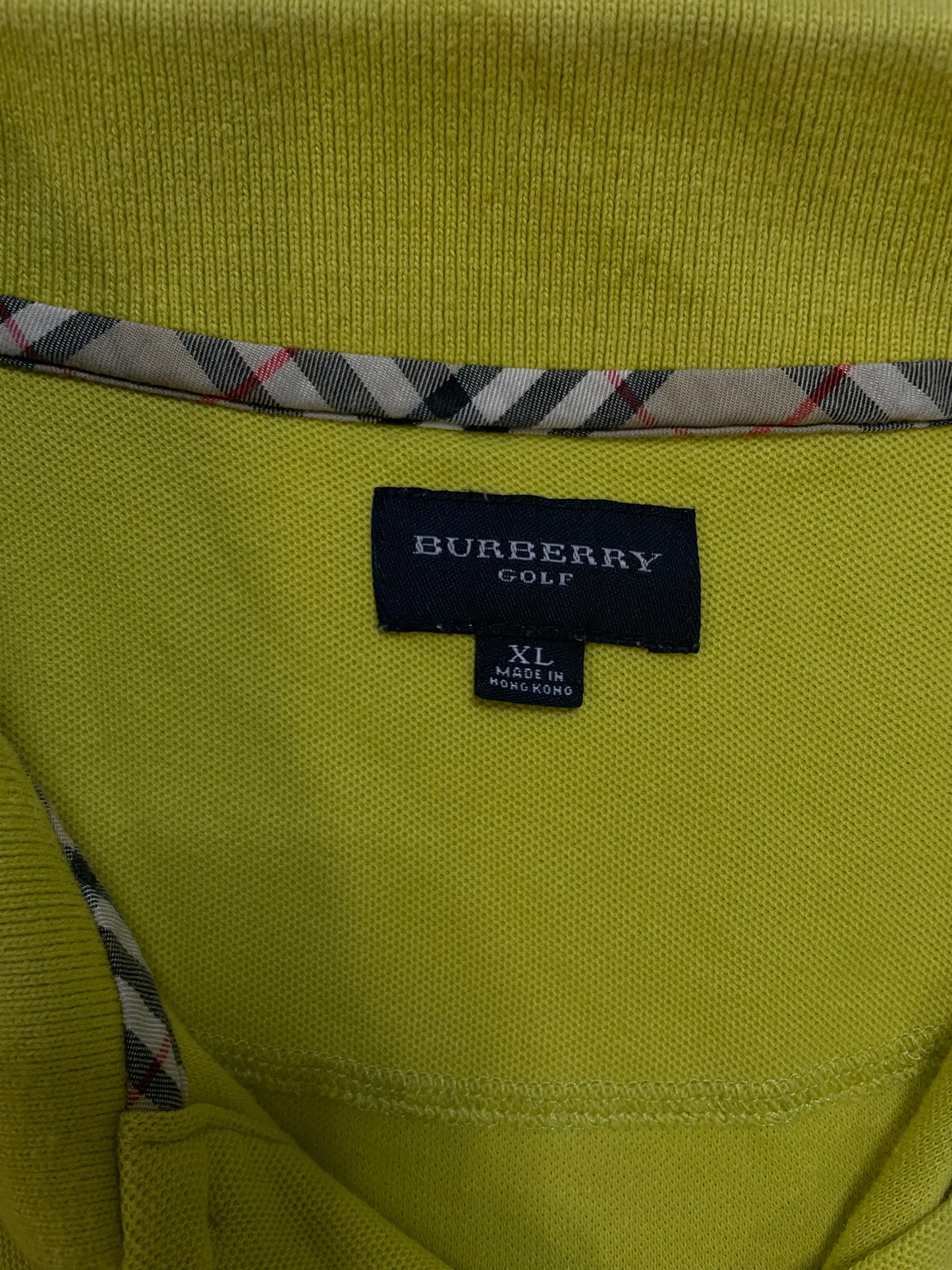 Burberry golf lime polo