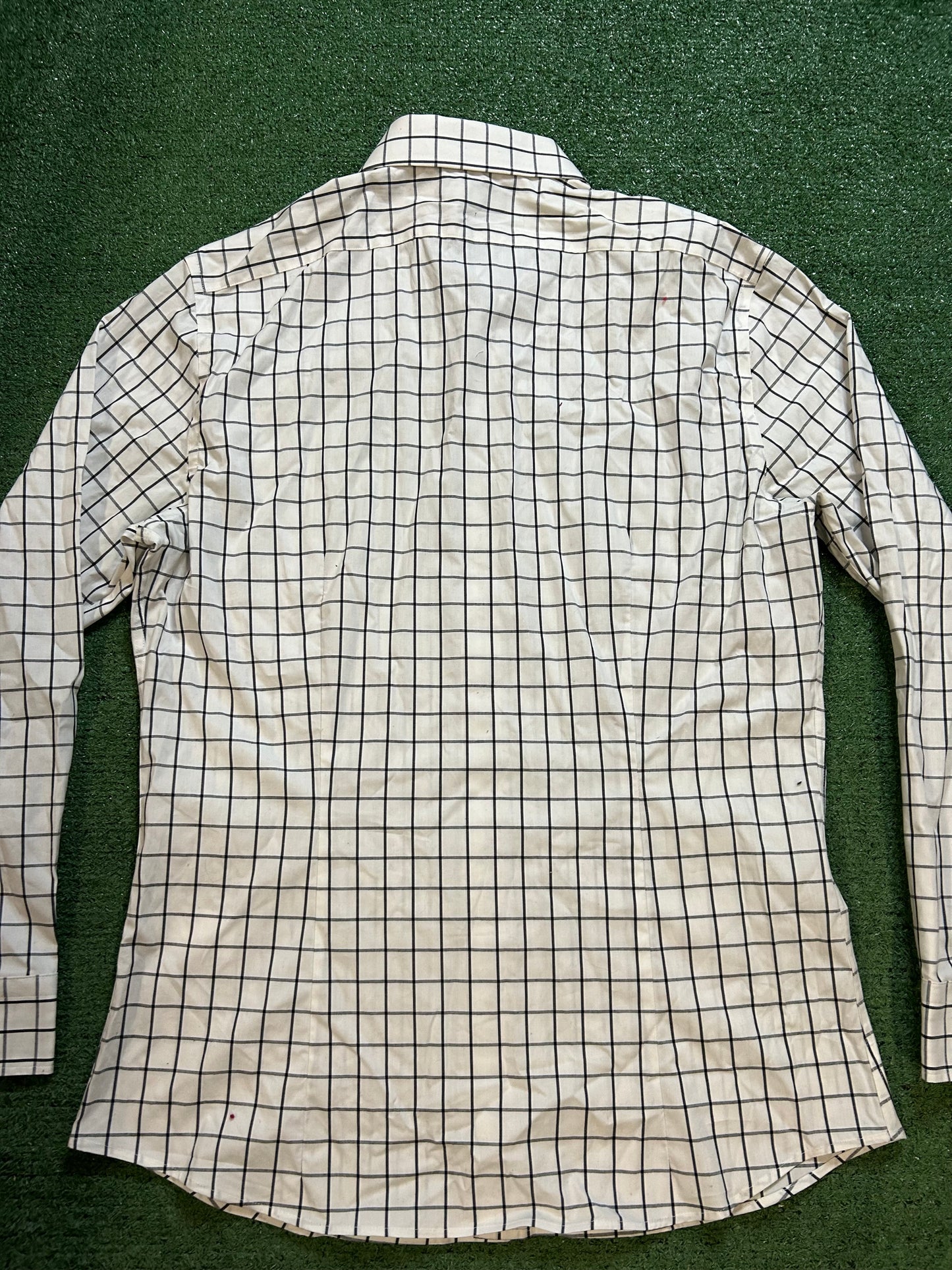 Banana republic black and white button up shirt
