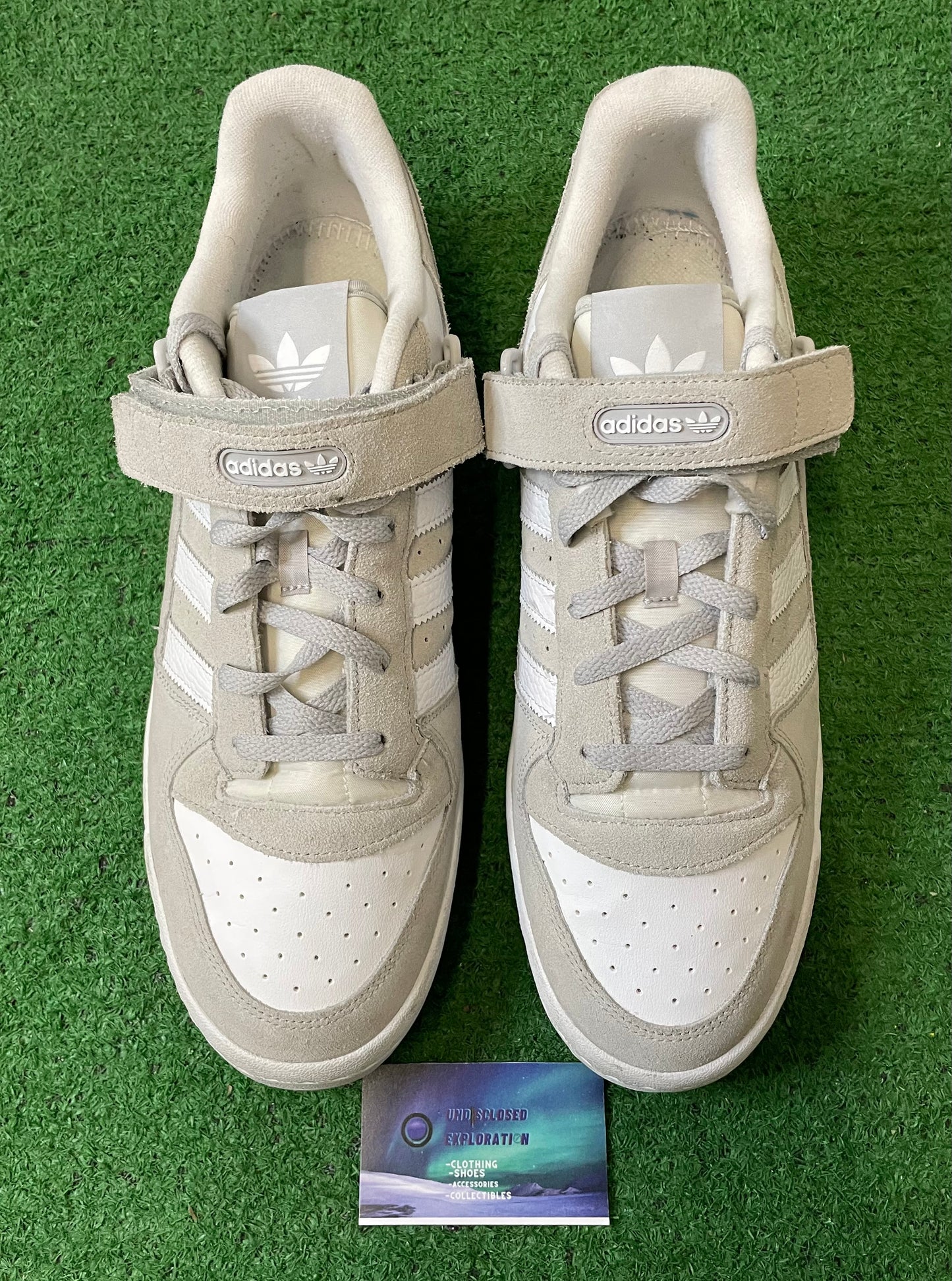 Adidas forum low grey size 14men/15.5women