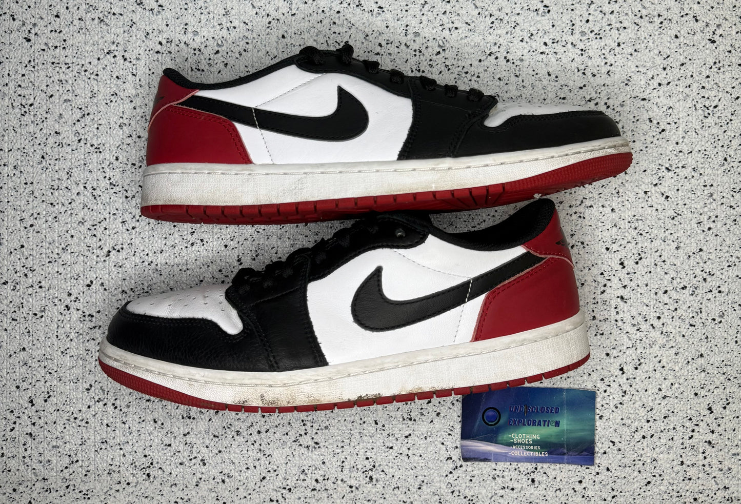Jordan 1 Low Black Toe 10 Men/11.5 Women “Preowned”