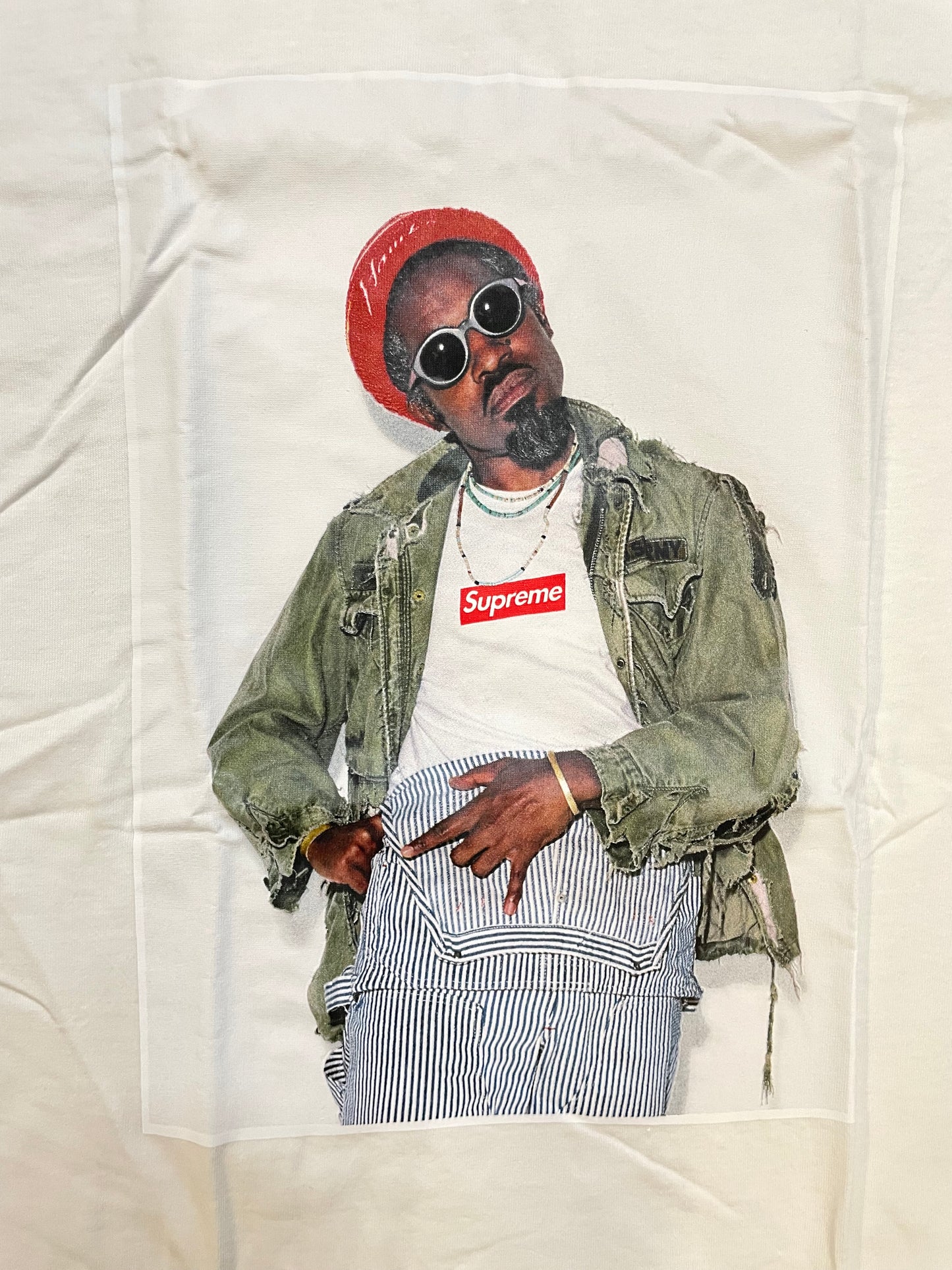 Supreme Andre 3000 white tee