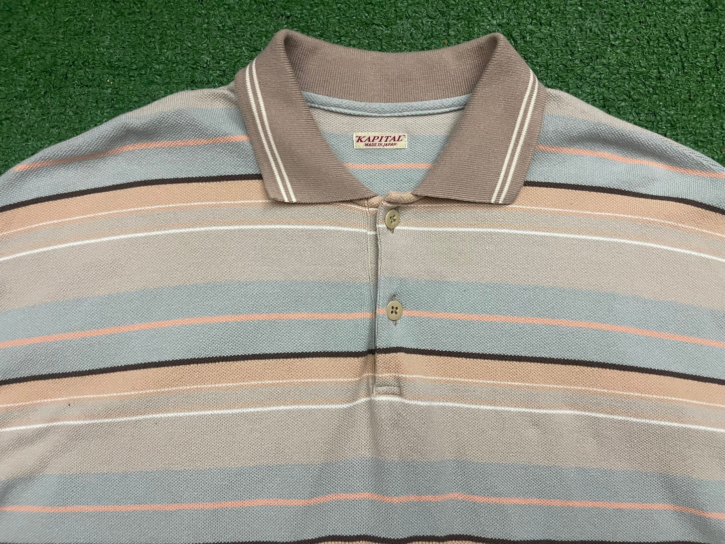 Kapital Striped Short Sleeve Polo