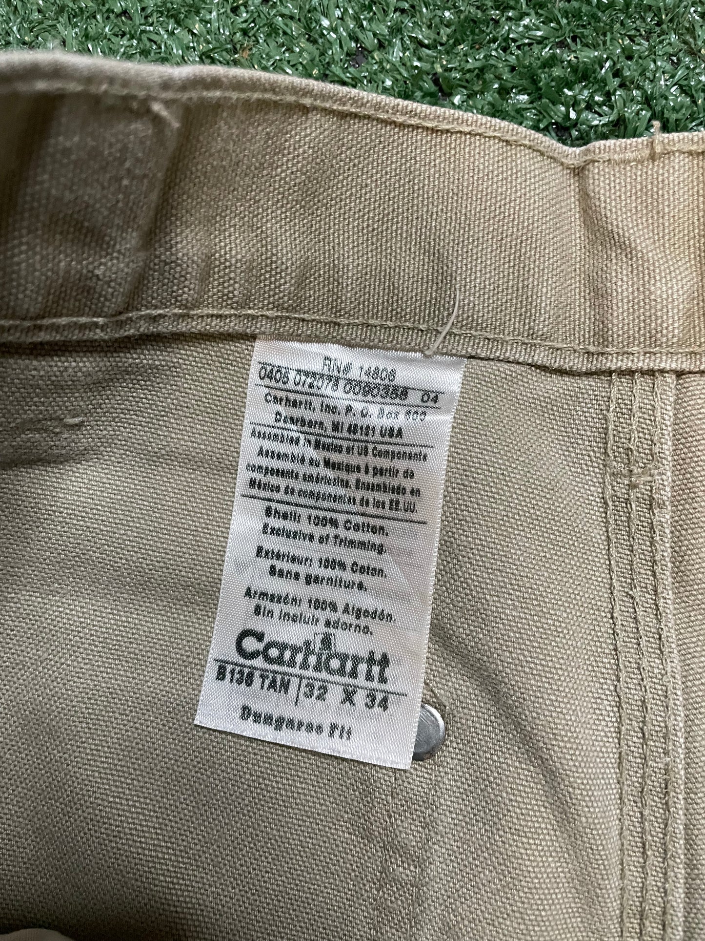 Vintage Carhartt tan double knees pants