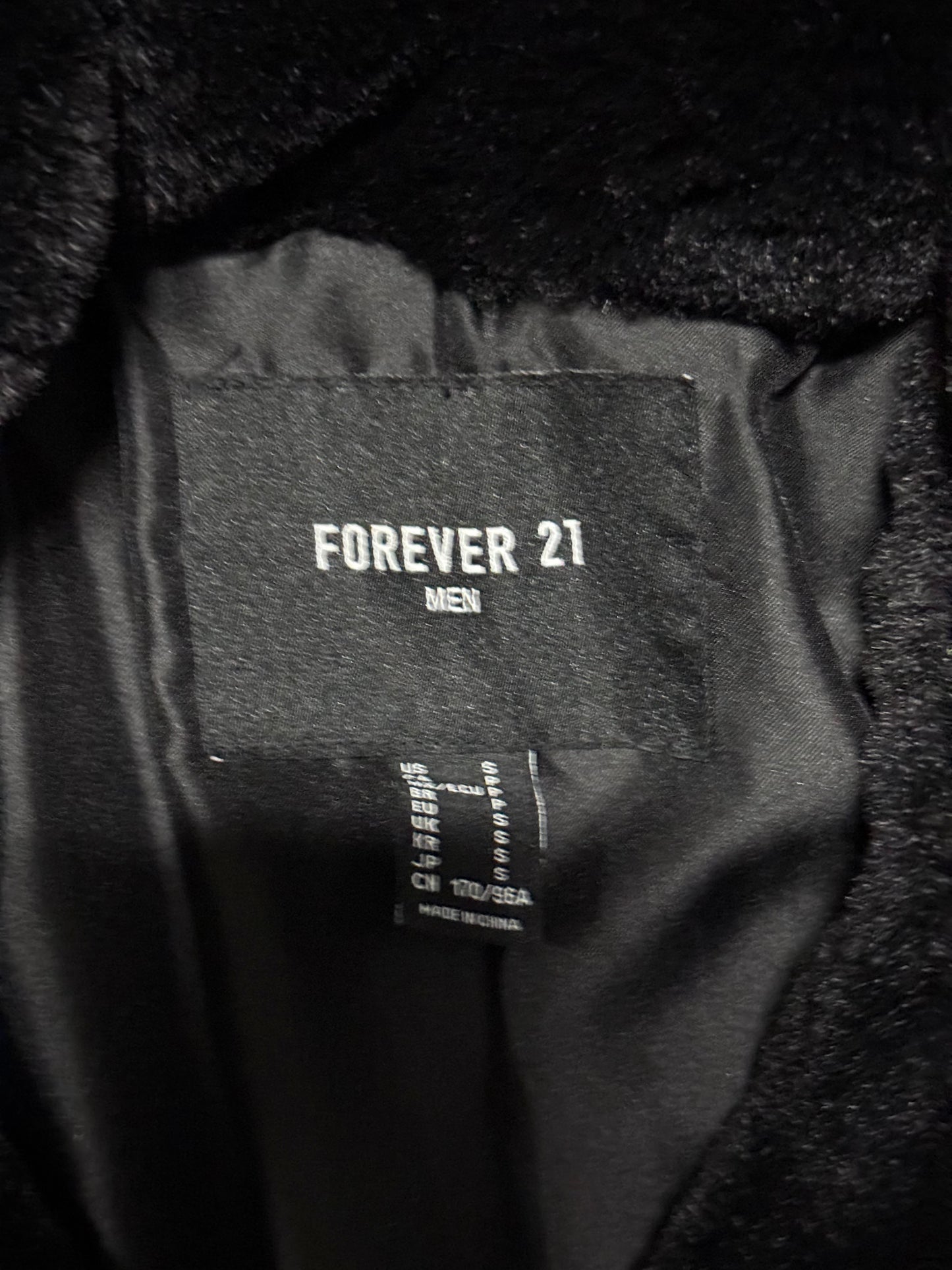 Forever 21 Velour Long Jacket