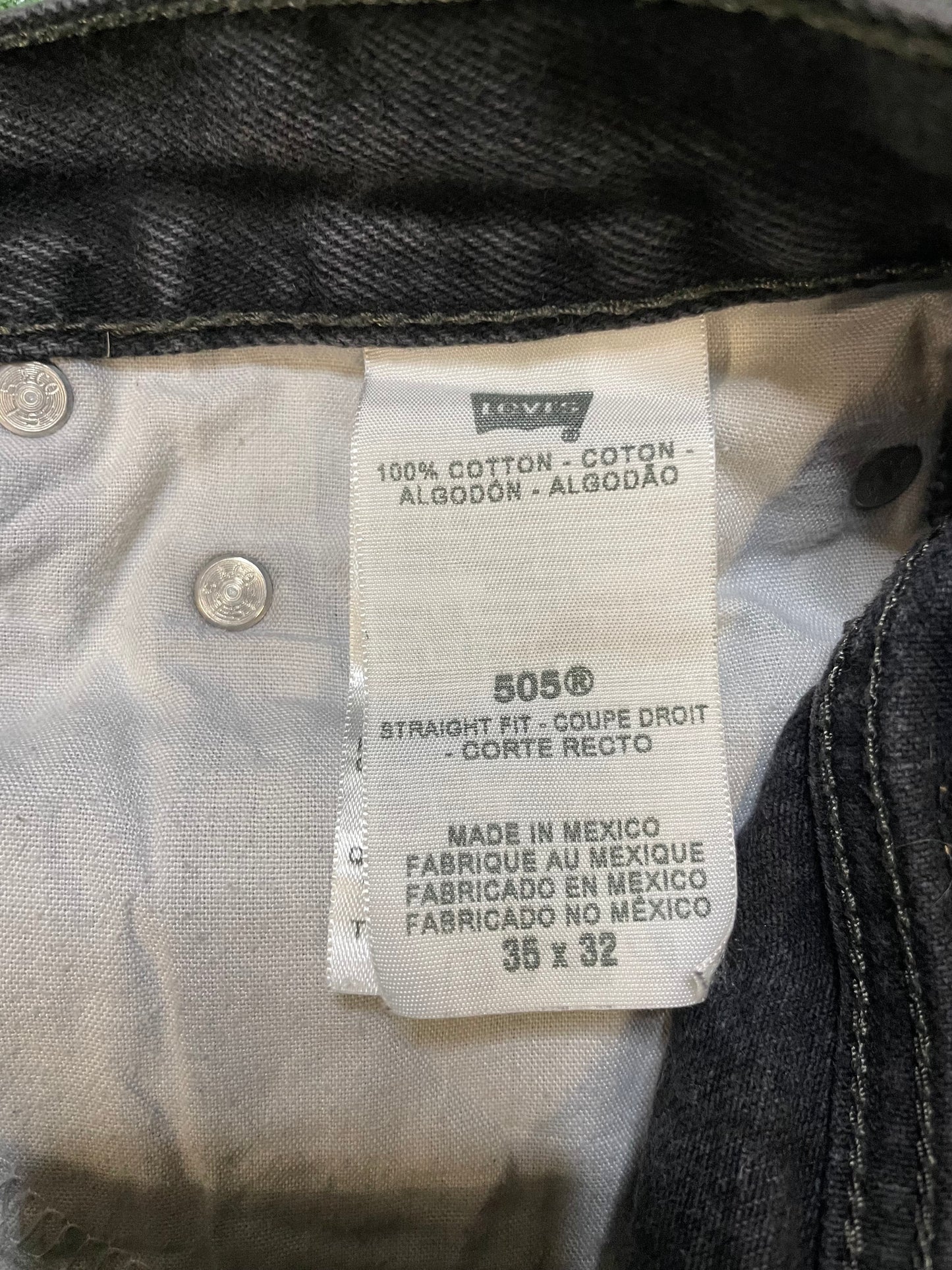 Levi 505 black jeans