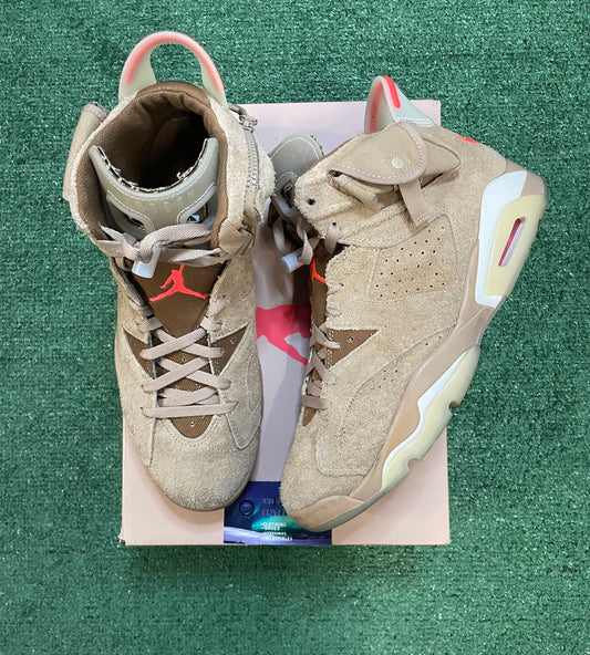 Jordan 6 Travis Scott British Khaki size 12men/13.5women