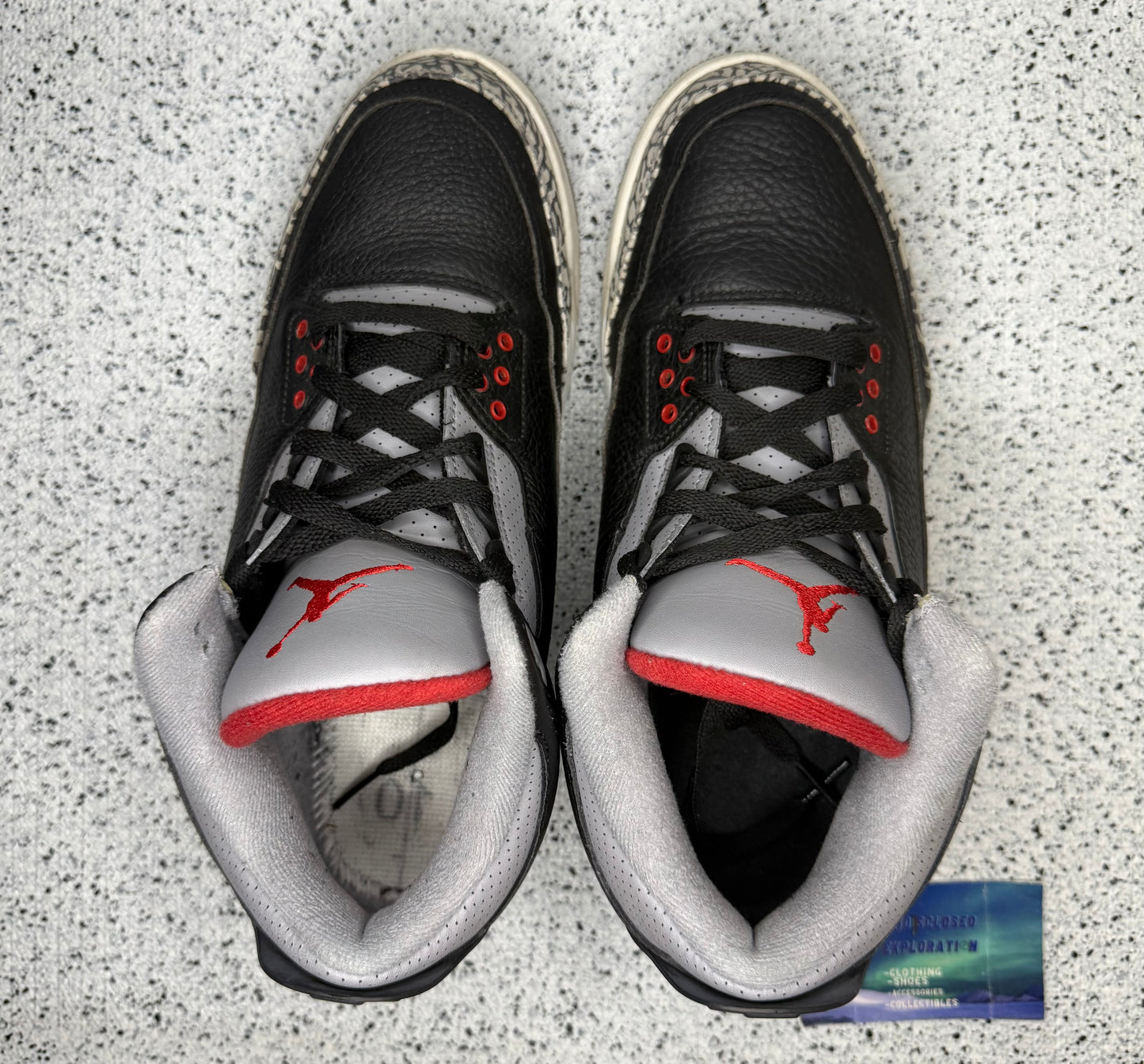 Jordan 3 Black Cement 2018 10 Men/11.5 Women “Preowned”
